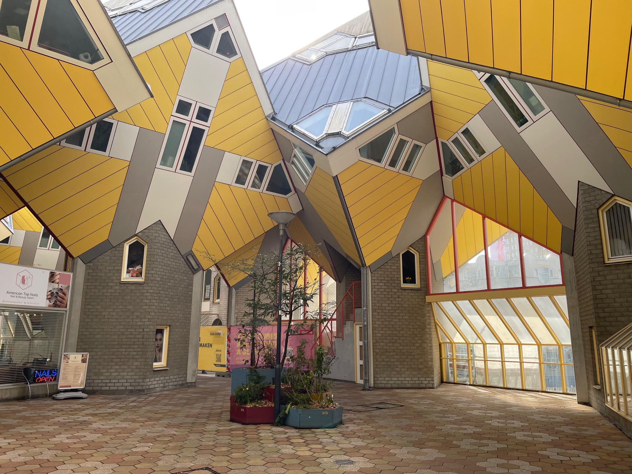 The cube houses were built to offer residents a tree-like home in the city 40 years ago