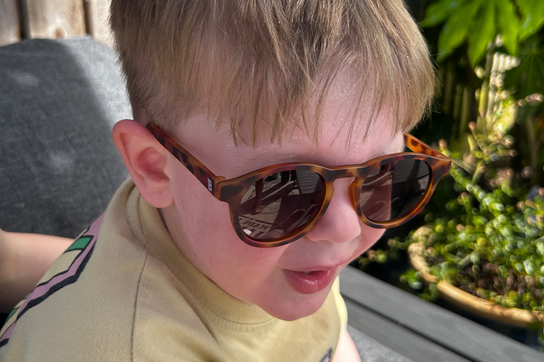 These kids’ sunglasses offer a secure and comfy fit with no pinching points (Rebecca Moore/The Independent)