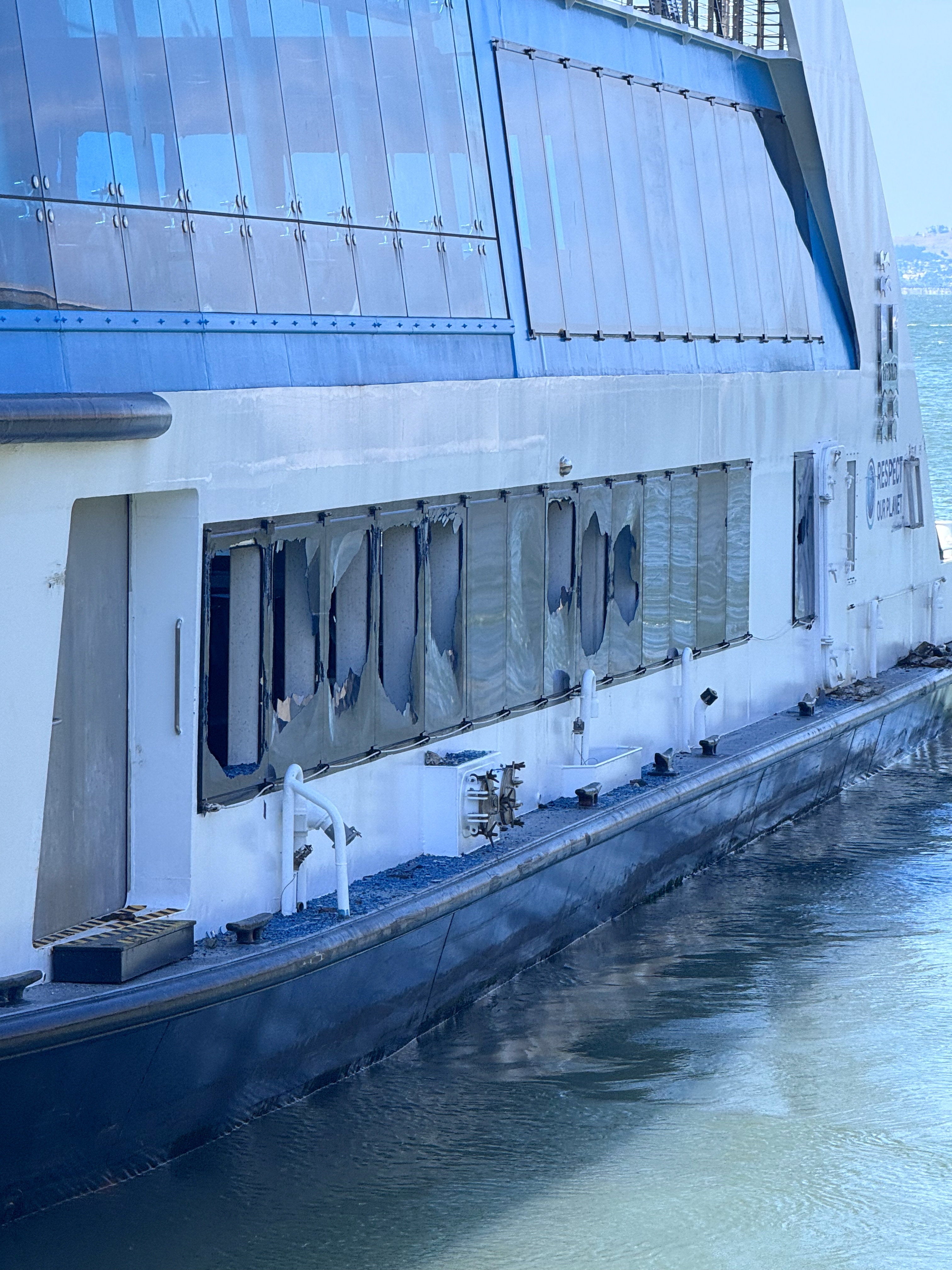 A shot of the outside of the boat (Reuters)