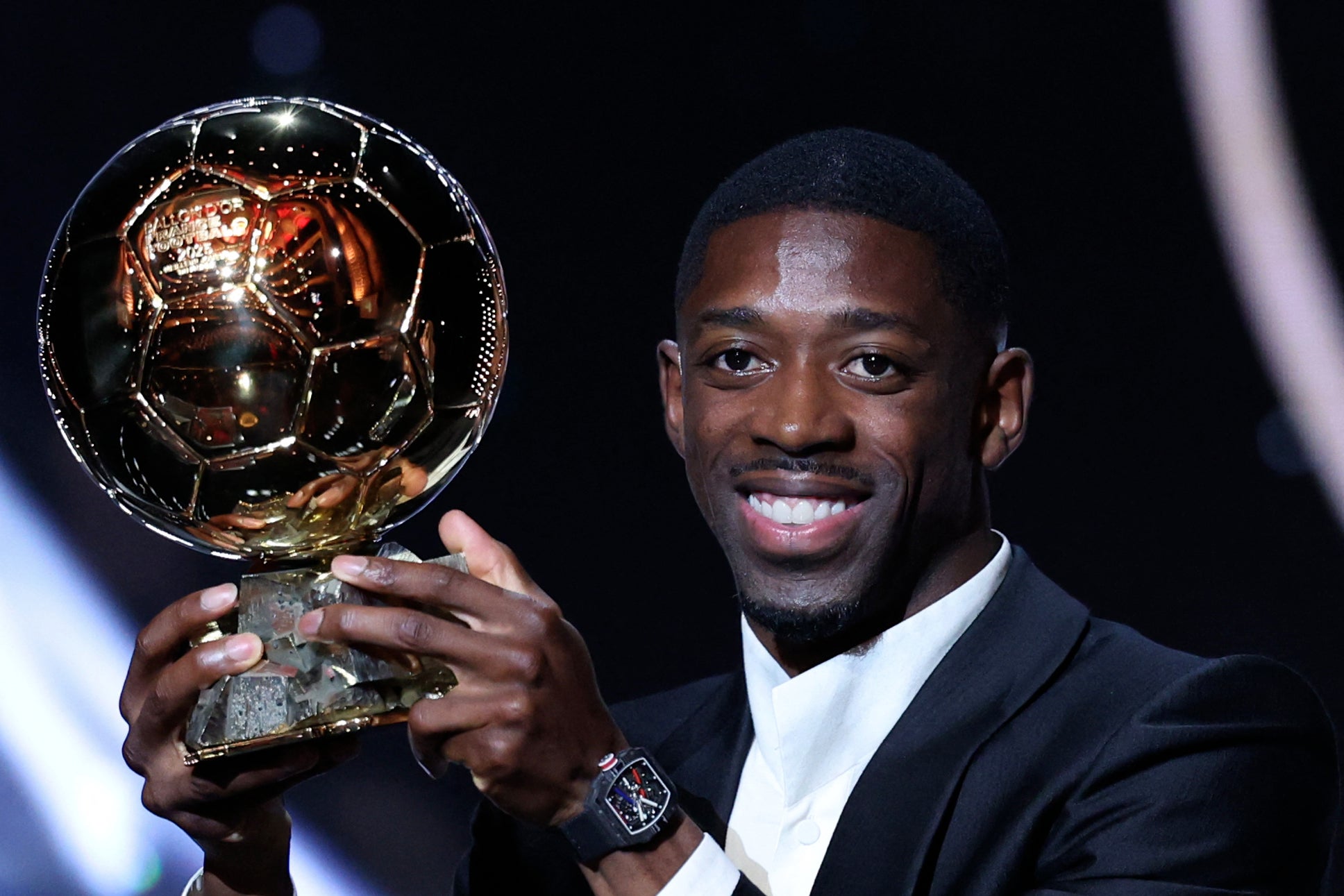 <p>Ousmane Dembele won the Ballon d'Or award last year </p>