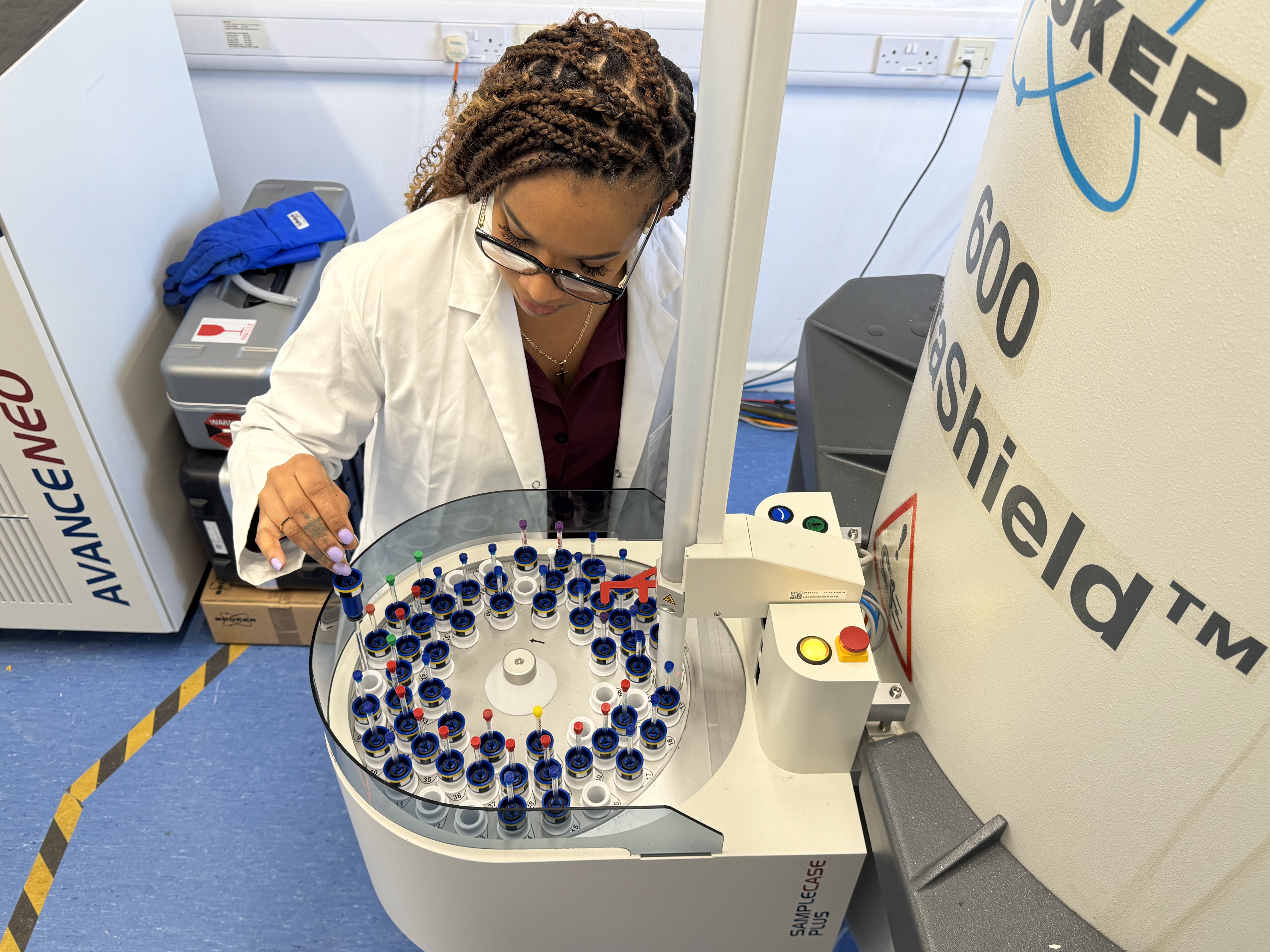 Dr Arija Durrant from Kingston Analytical Services Toxicology tests samples using nuclear magnetic resonance spectroscopy