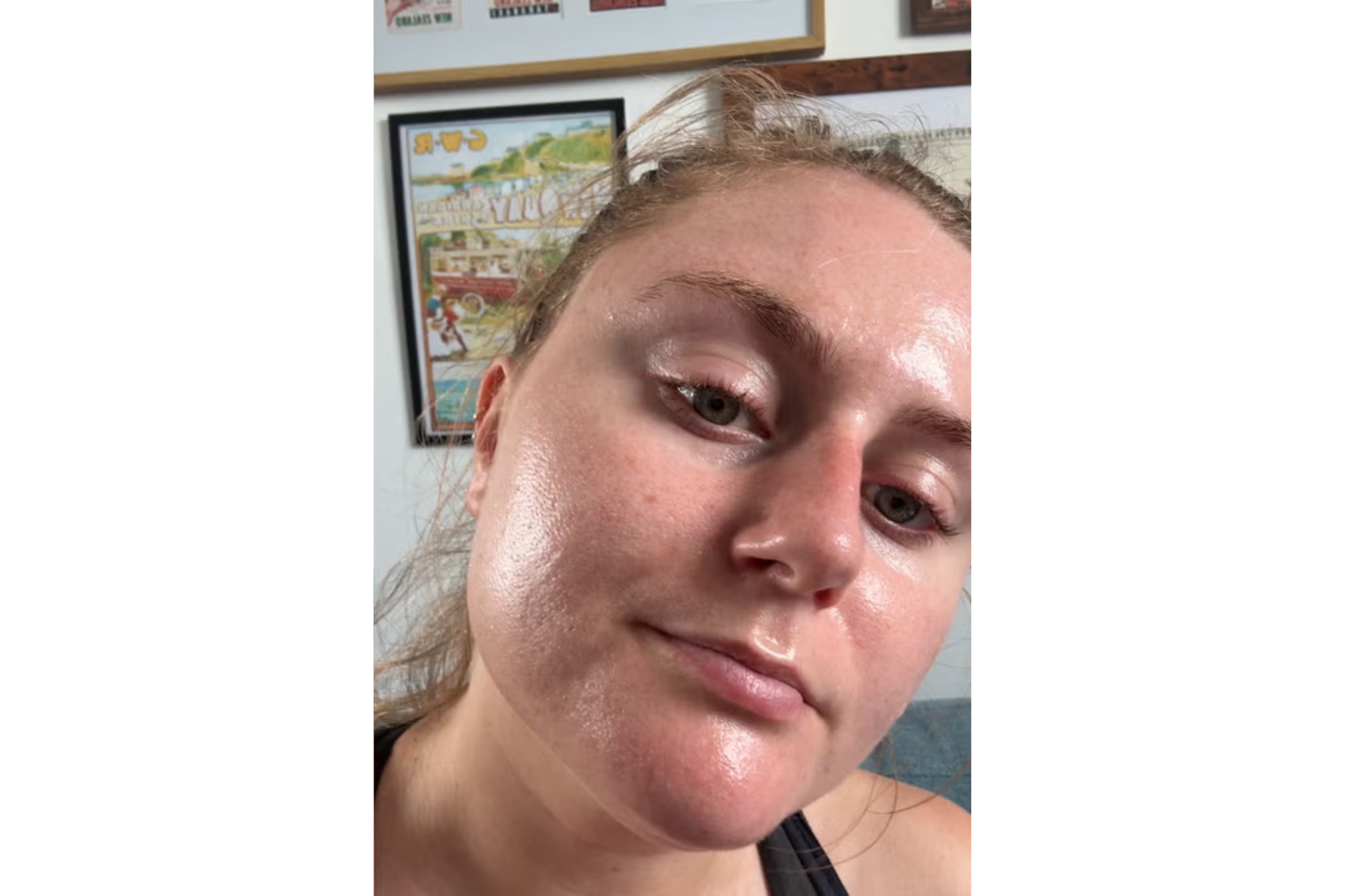 It gave me and instant glow upon spritzing, which then dried down to look like bare skin (Lucy Smith/The Independent)