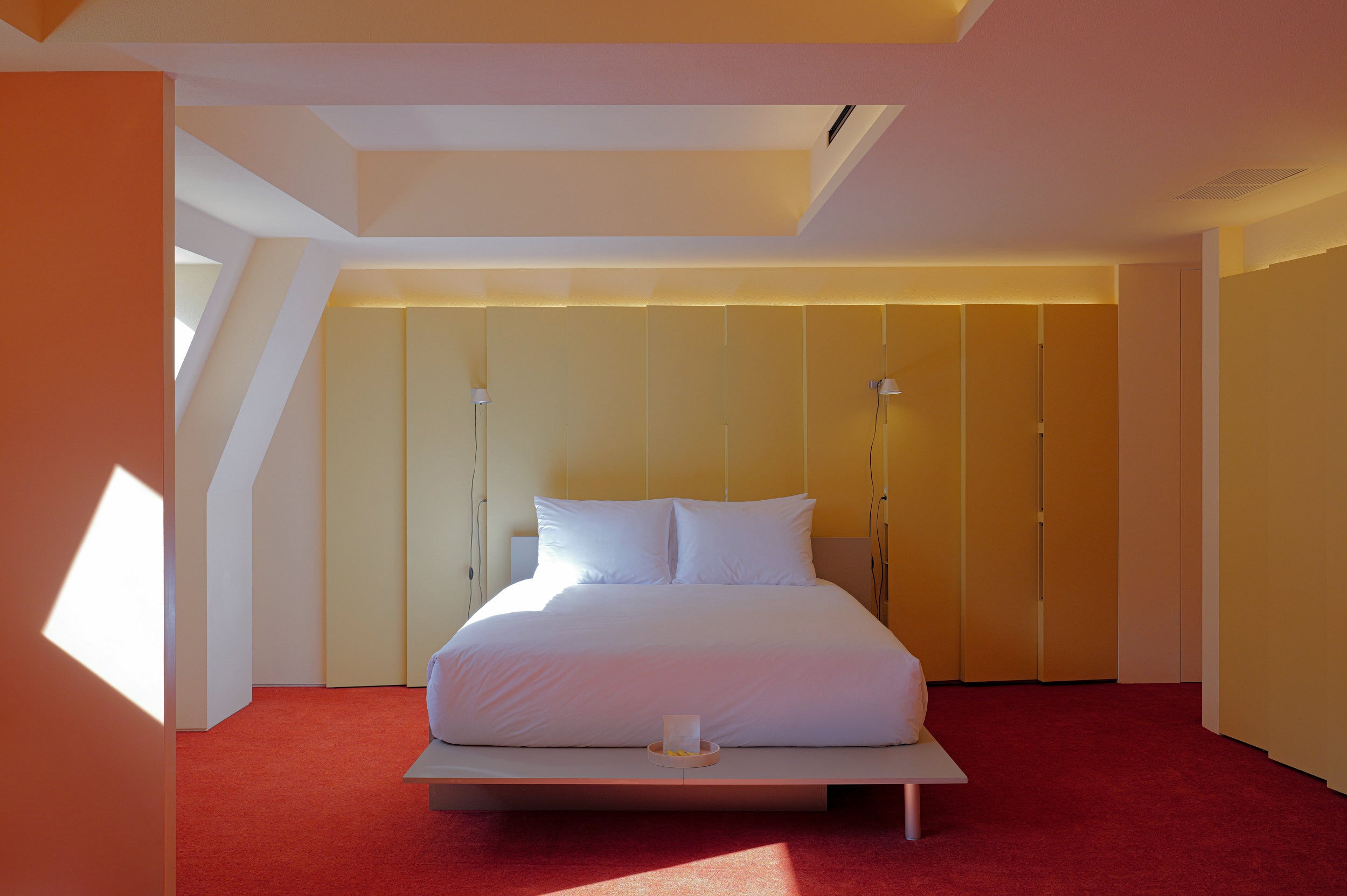 The rooms at A Better Place are minimal and modern