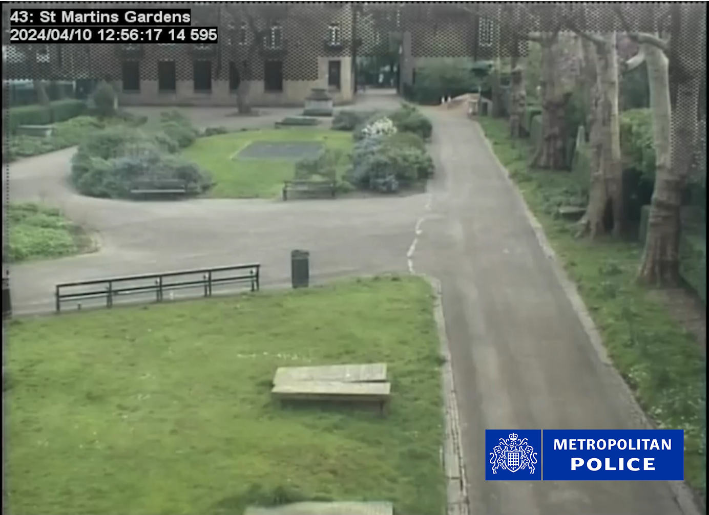 Mark Carroll would frequent St Martins Gardens in Camden (pictured), where he would ultimately die at the hands of Rahman