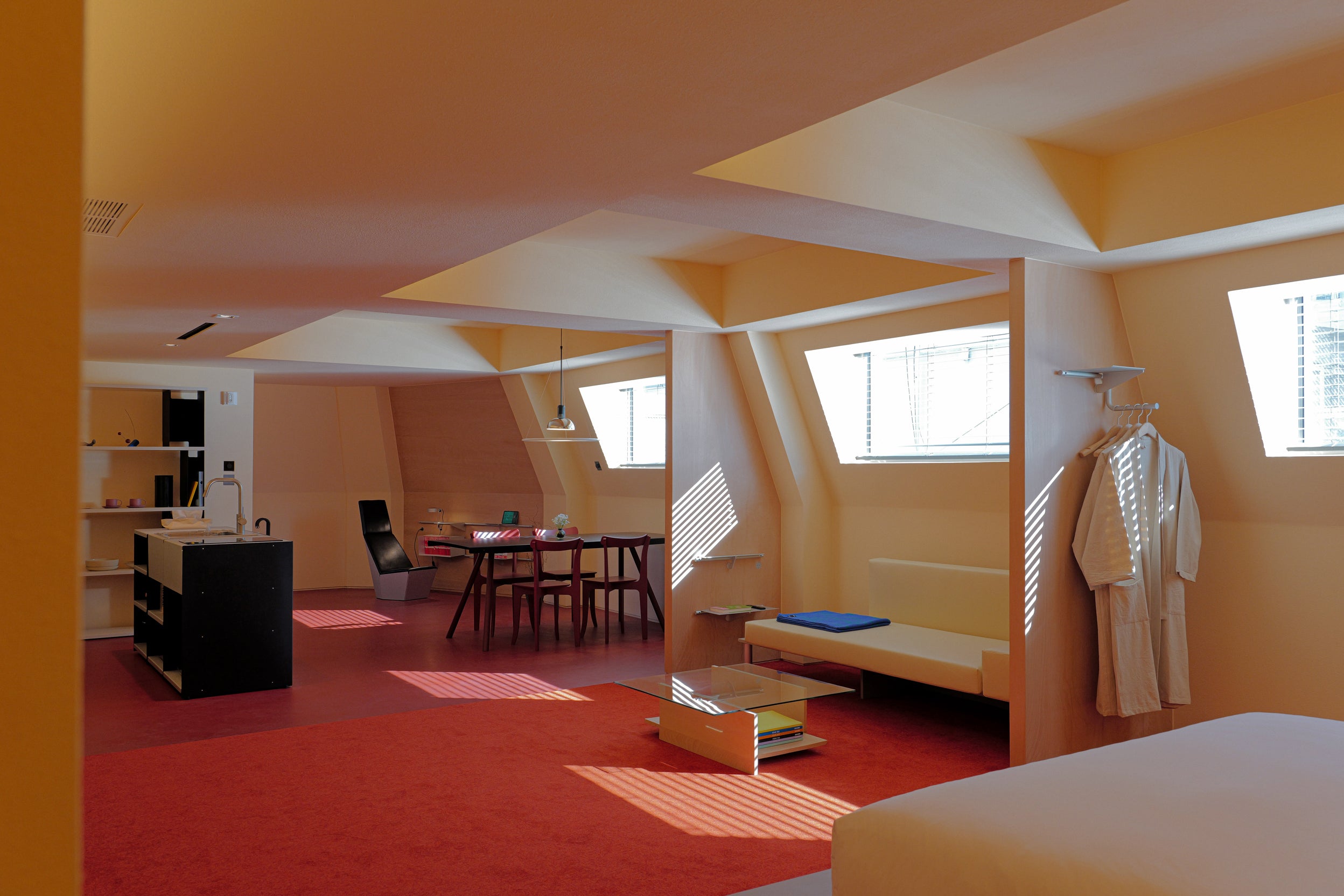 Room 201 is one of the three open-plan guest suites (A Better Place)