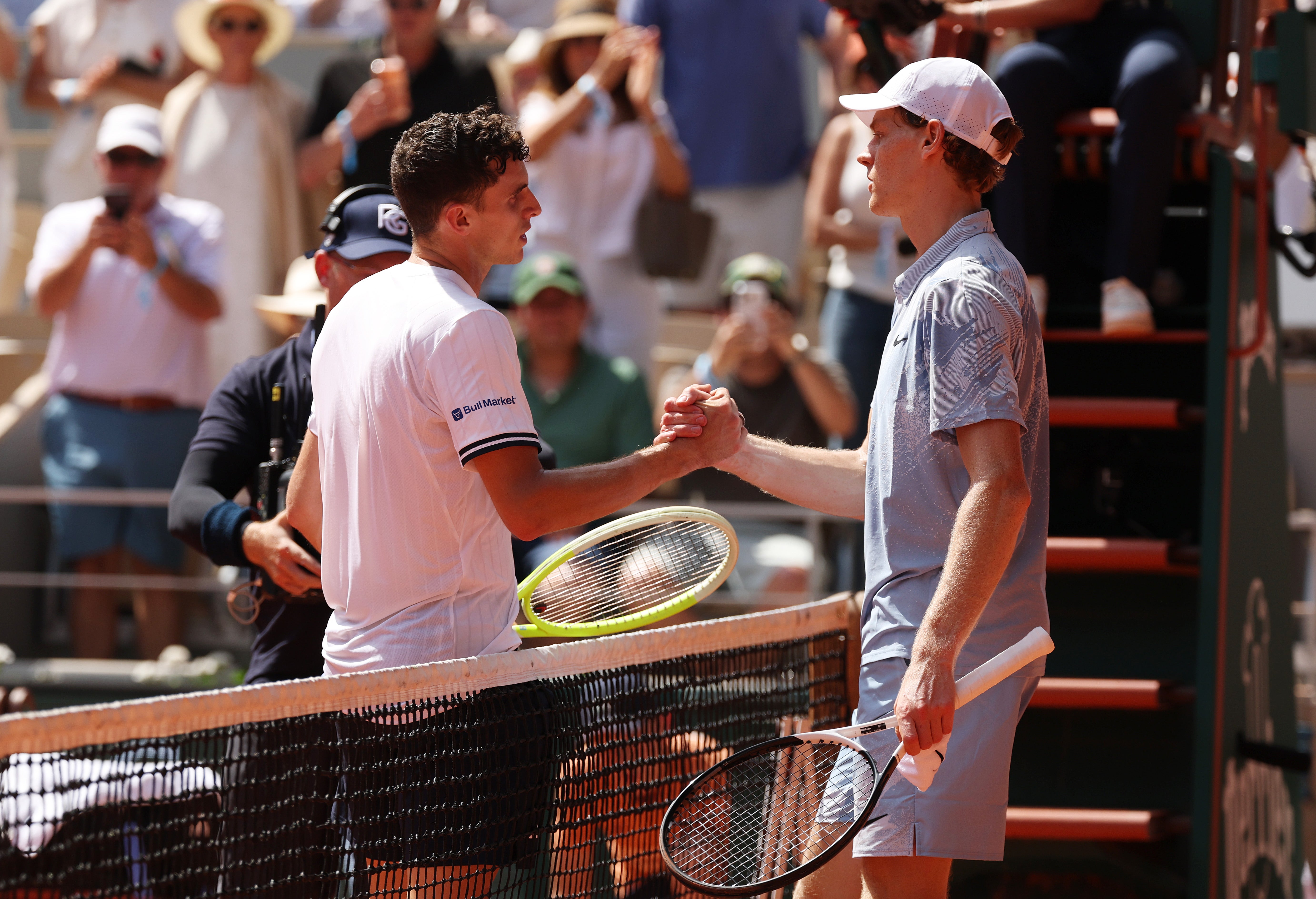 Juan Manuel Cerundolo admitted he felt 'lucky' after coming from two sets down to beat Sinner