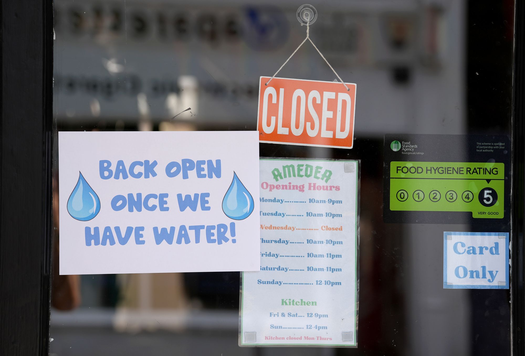 Restaurants have had to close due to the outages