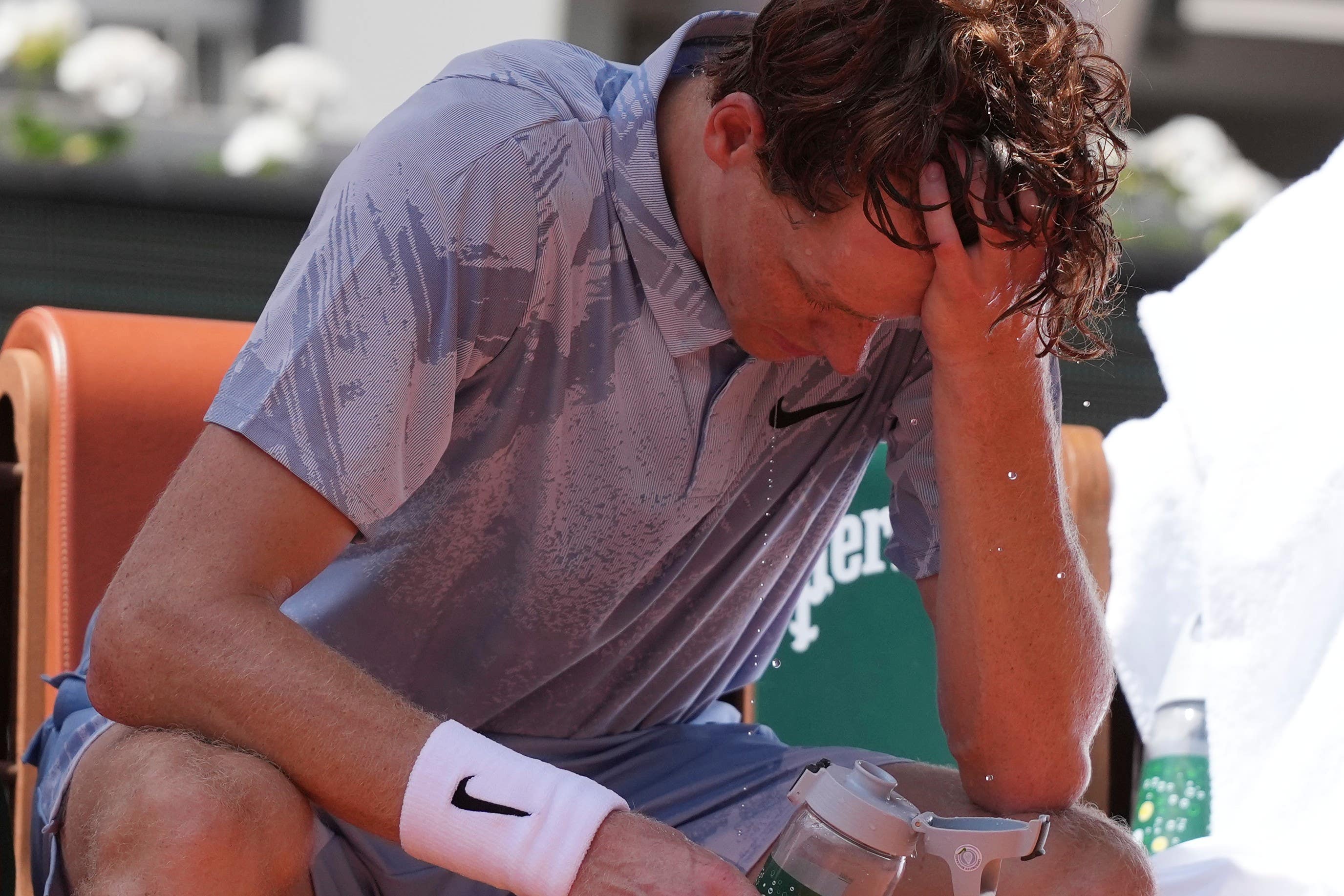 Jannik Sinner began to feel dizzy as he approached the finish line against Juan Manuel Cerundolo (AP)