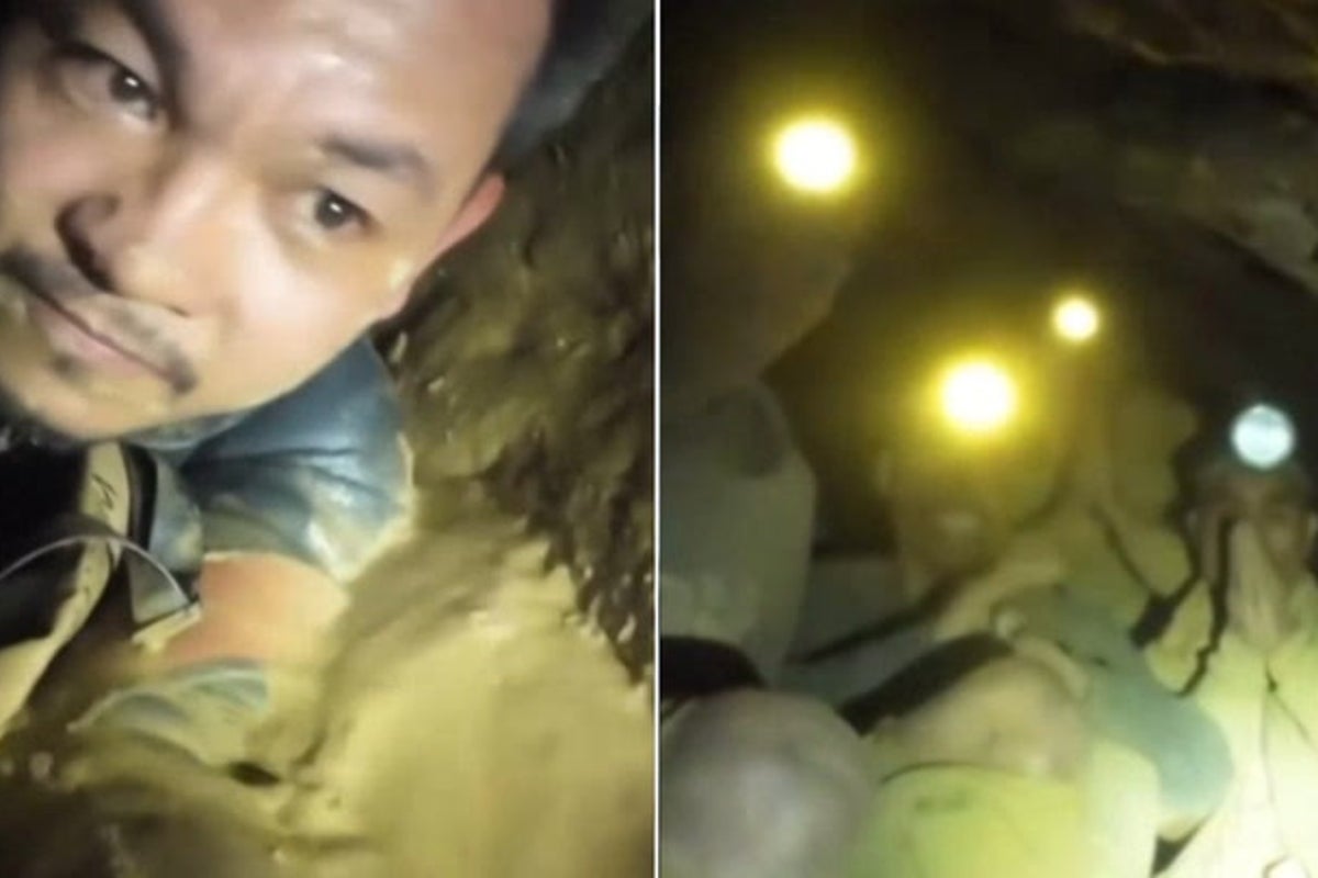 Laos cave rescue: Divers drag themselves through tiny gap to reach trapped villagers