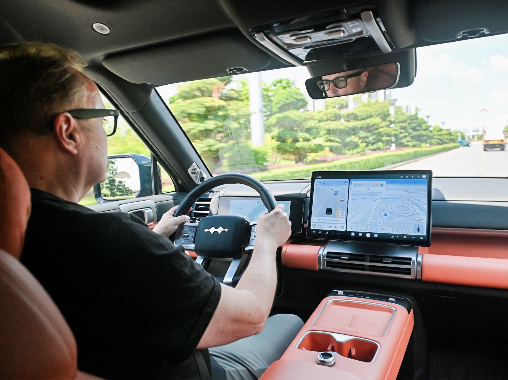 The BYD Ti7 drives nicely and has a really upmarket feel to the interior (Steve Fowler)