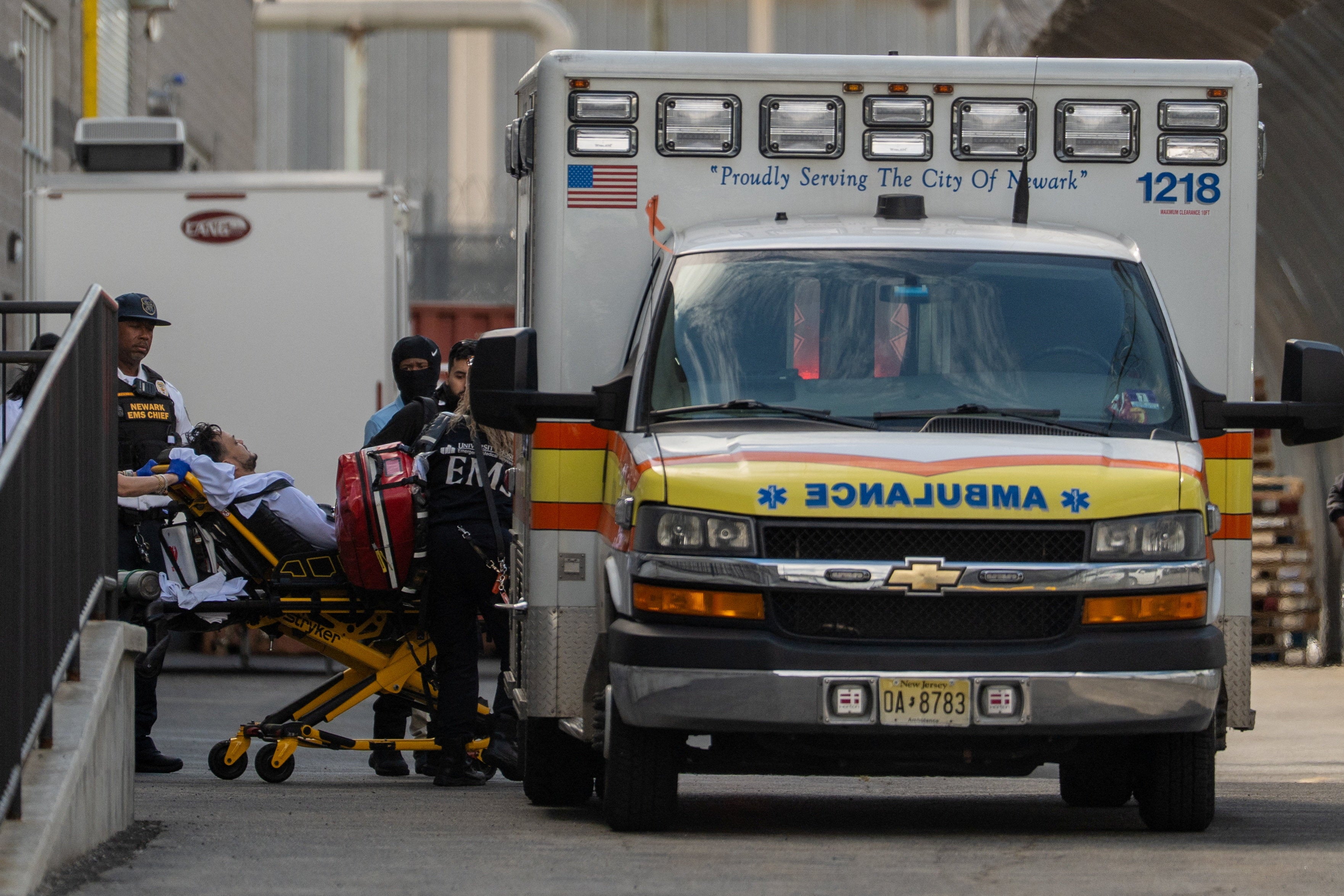 Ambulances were seen responding to Delaney Hall after reports of unrest inside the facility on May 28