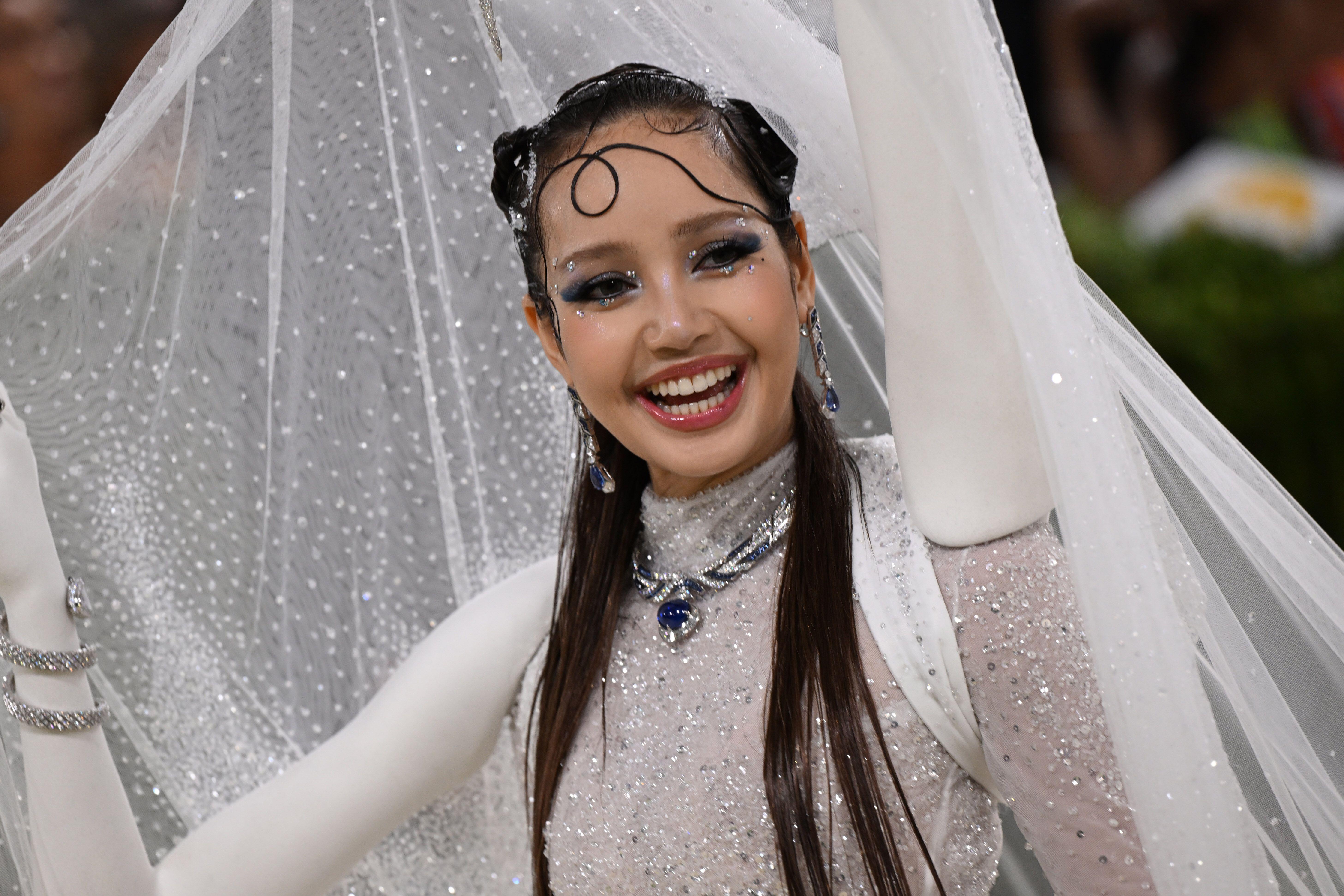 Thai popstar Lisa experimented with face gems for her recent Met Gala look (Alamy/PA)