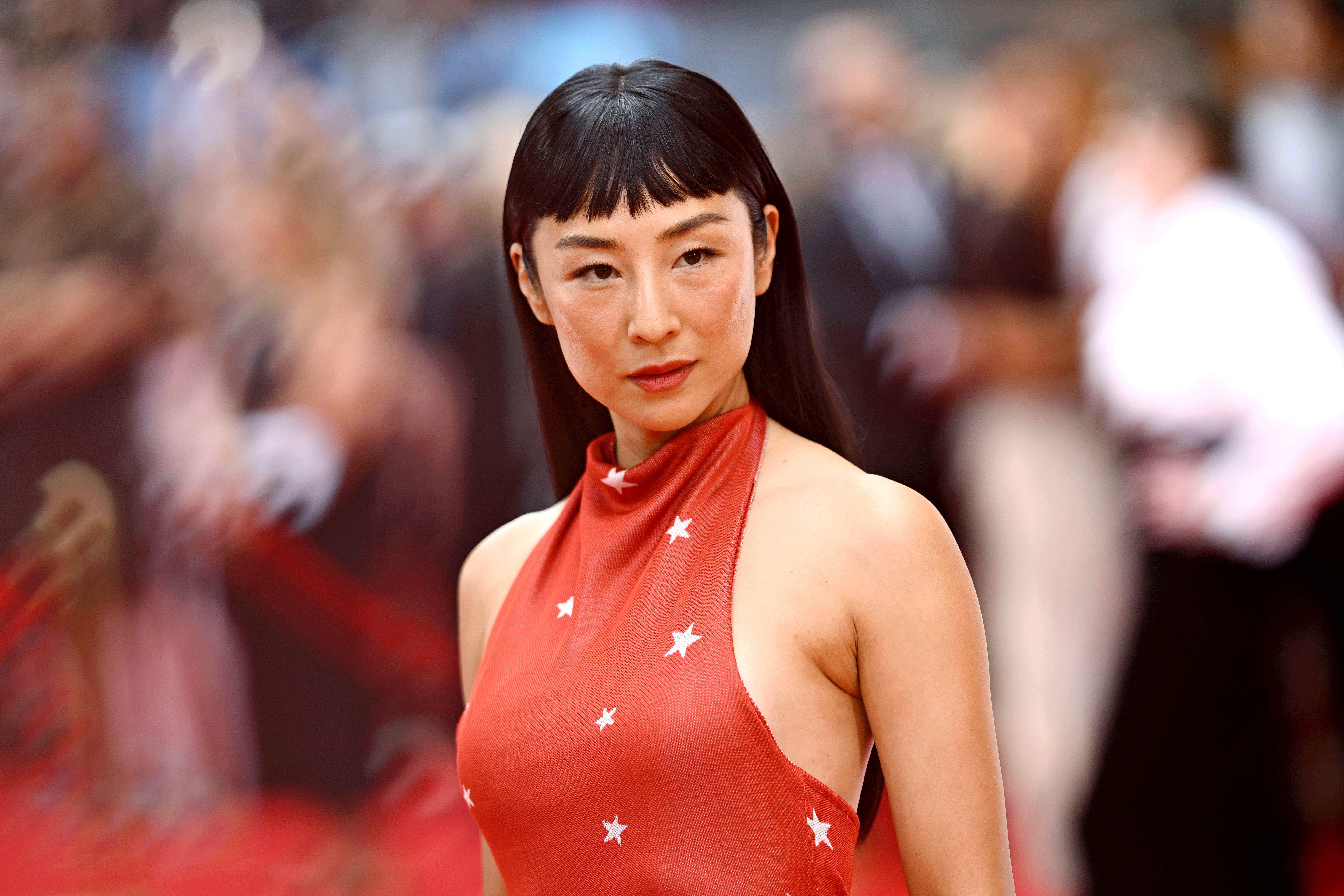 Greta Lee portrays smart tablet Lilypad in the latest instalment of the animated comedy film, forcing the toys to band together to save their owner from the threat of electronic devices (Getty)