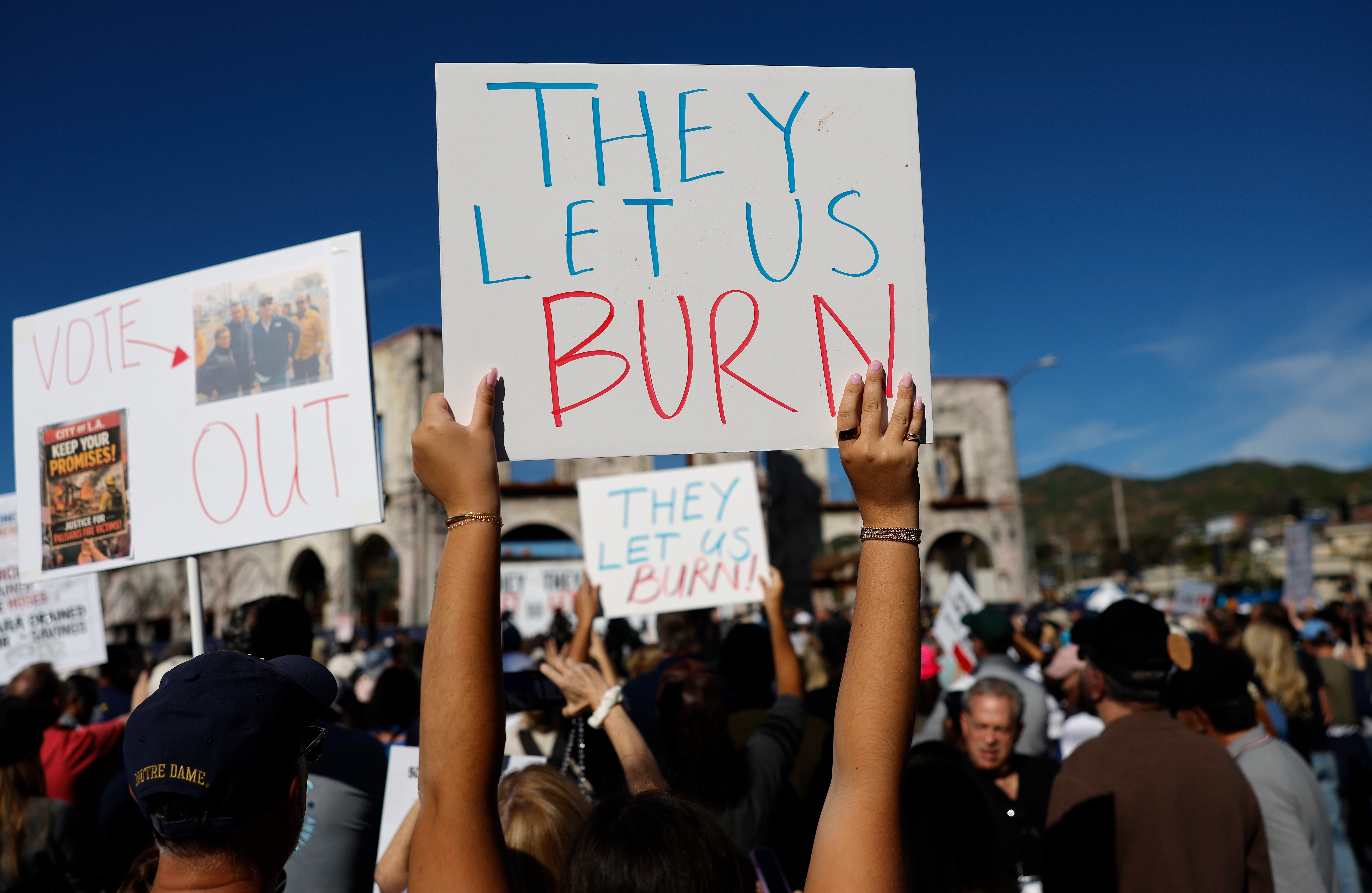 Bass is struggling to overcome lingering fallout from the Palisades Fire, the most destructive in Los Angeles history (Getty)