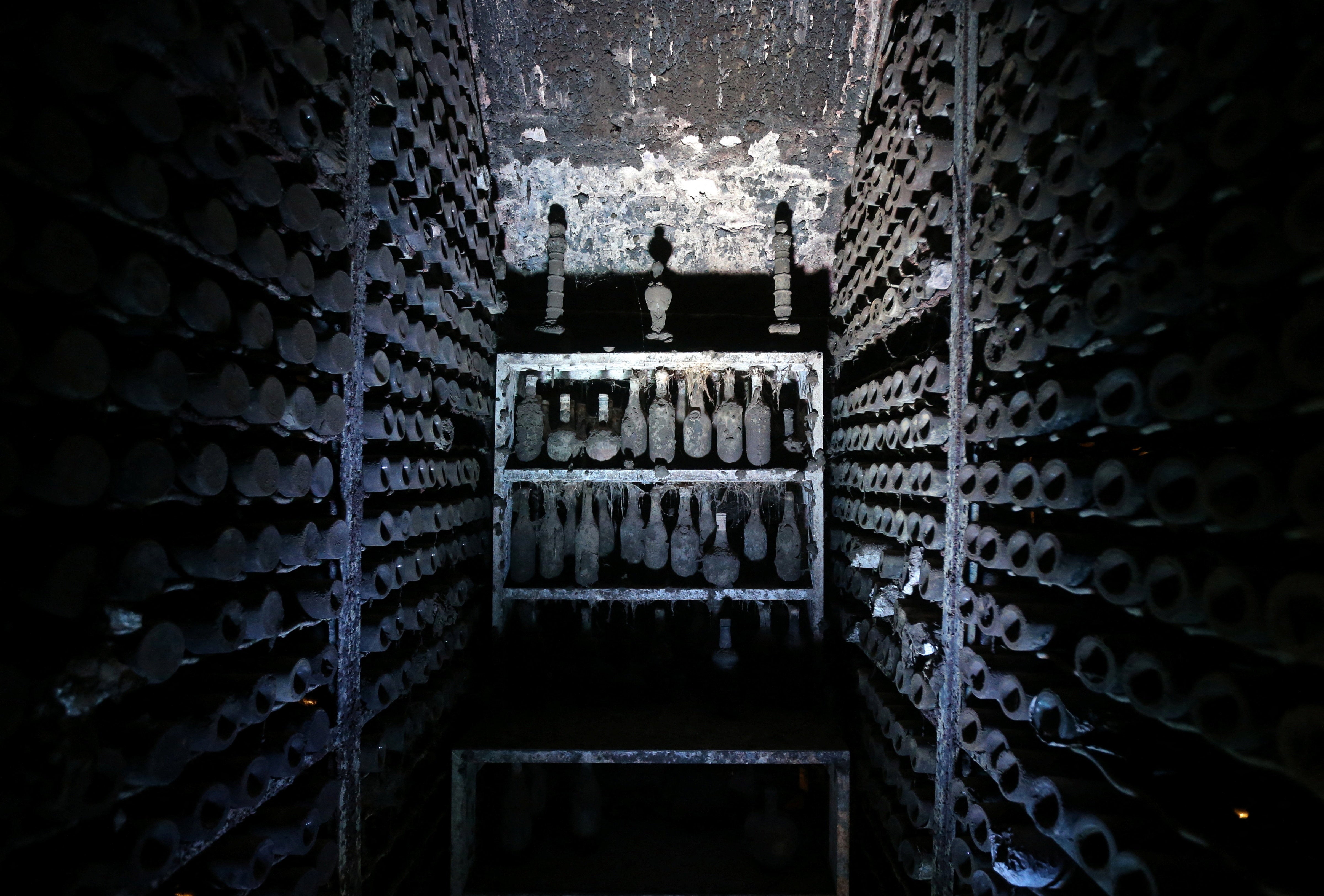Some of the bottles were once owned by Tsar Nicholas