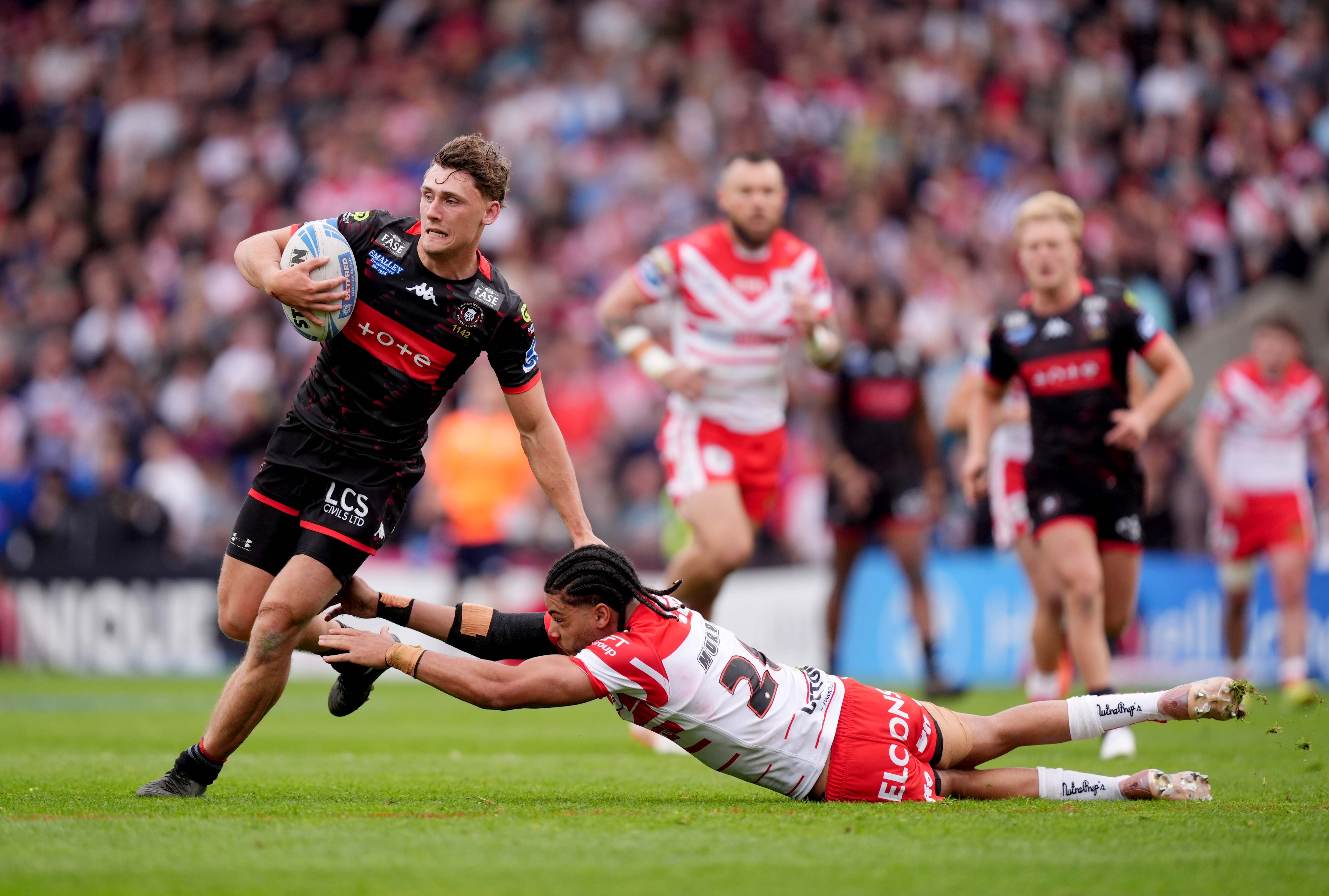 Noah Hodkinson has risen swiftly through the Wigan ranks (Mike Egerton/PA) (PA Wire)