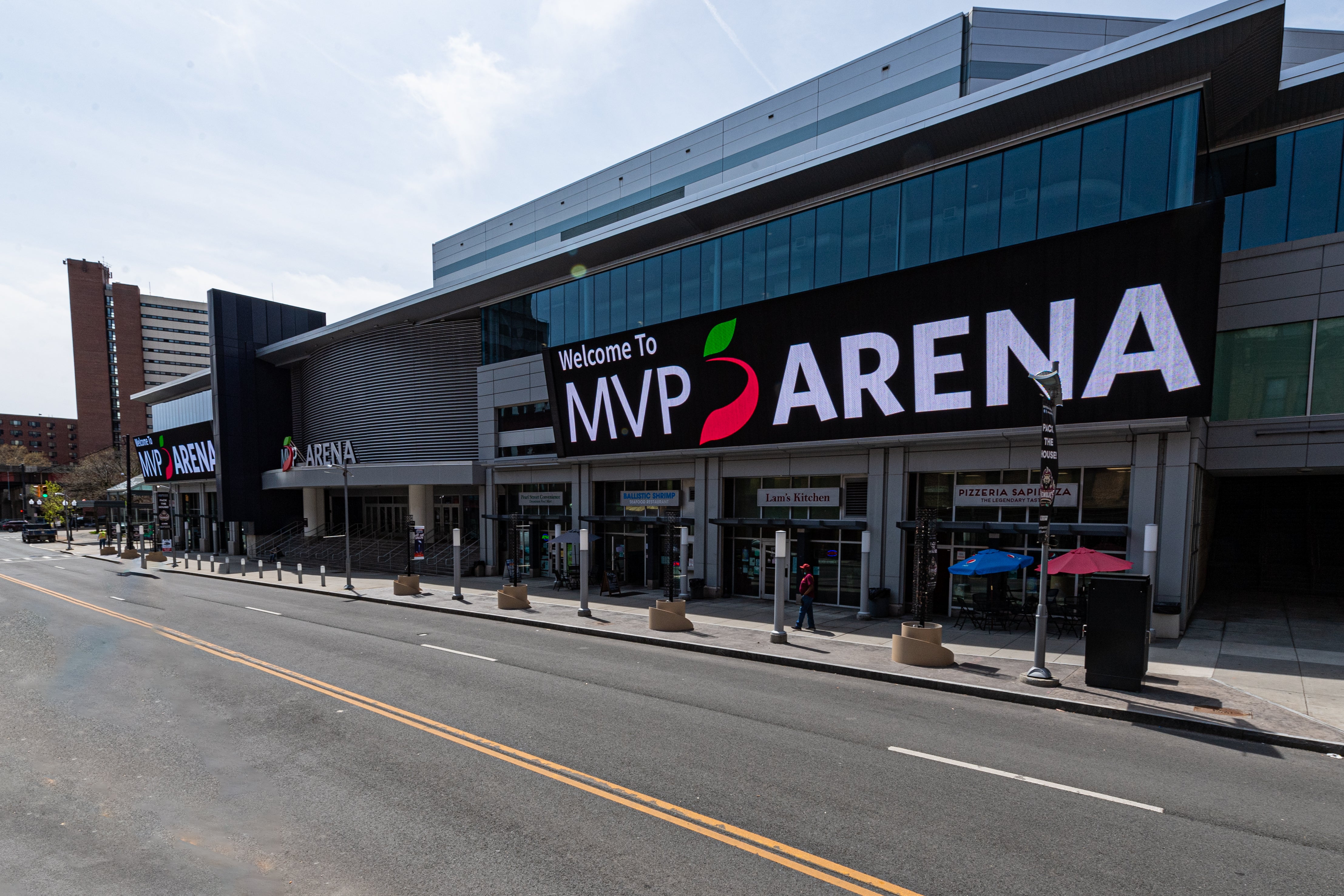 Stephen Wieland was watching the Albany Firebirds play at the city's MVP Arena when he was allegedly injured by a player celebrating a touchdown