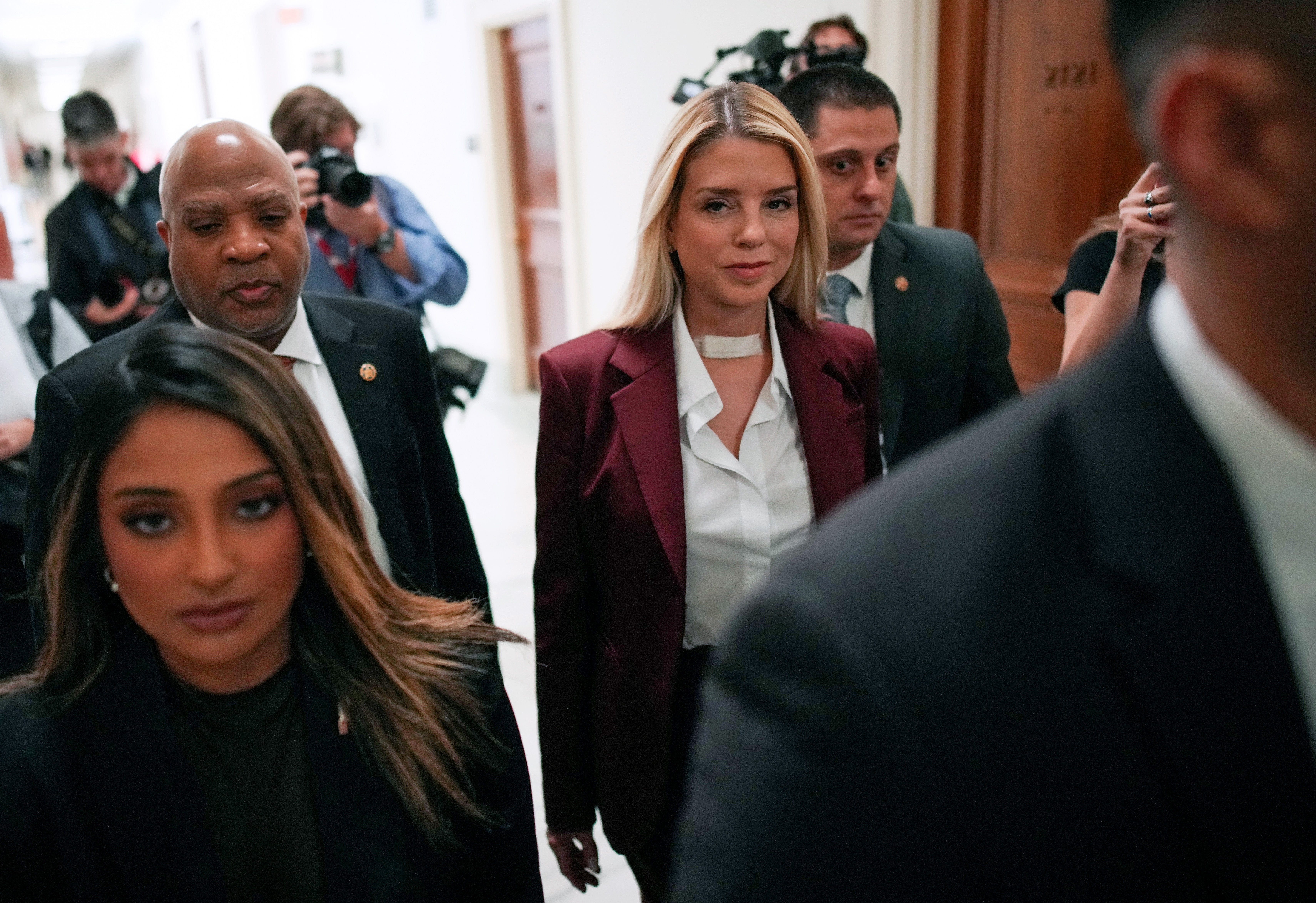 Former attorney general Pam Bondi deflected questions about Trump’s involvement with the Epstein investigations and suggested Todd Blanche was largely responsible for the DOJ’s handling of the files connected to the dead sex offender, according to Democrats on the House Oversight Committee after her interview on May 29