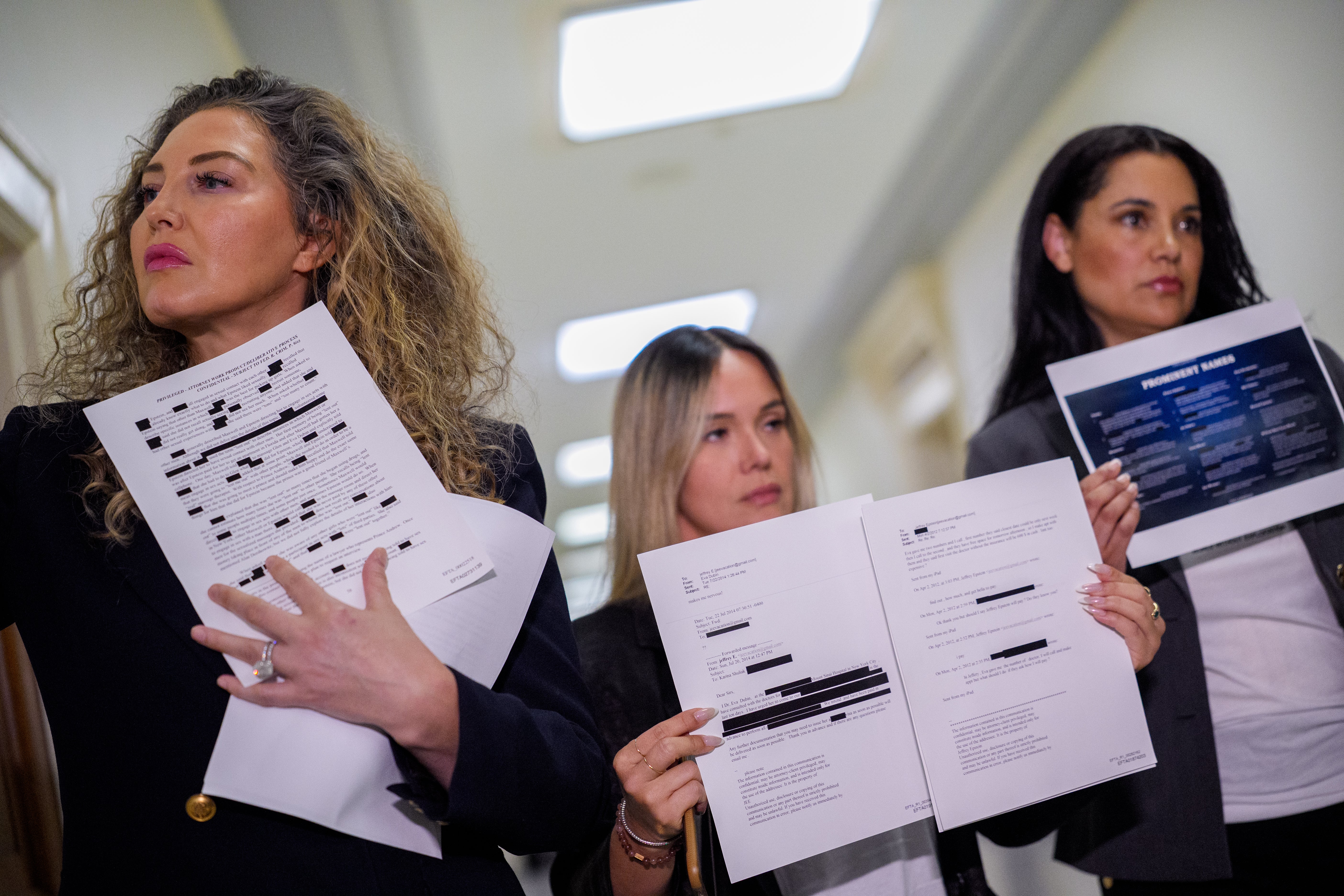 Survivors of Epstein’s abuse have demanded answers from the Trump administration about improper redactions and whether the sex offender’s co-conspirators are facing Justice Department scrutiny