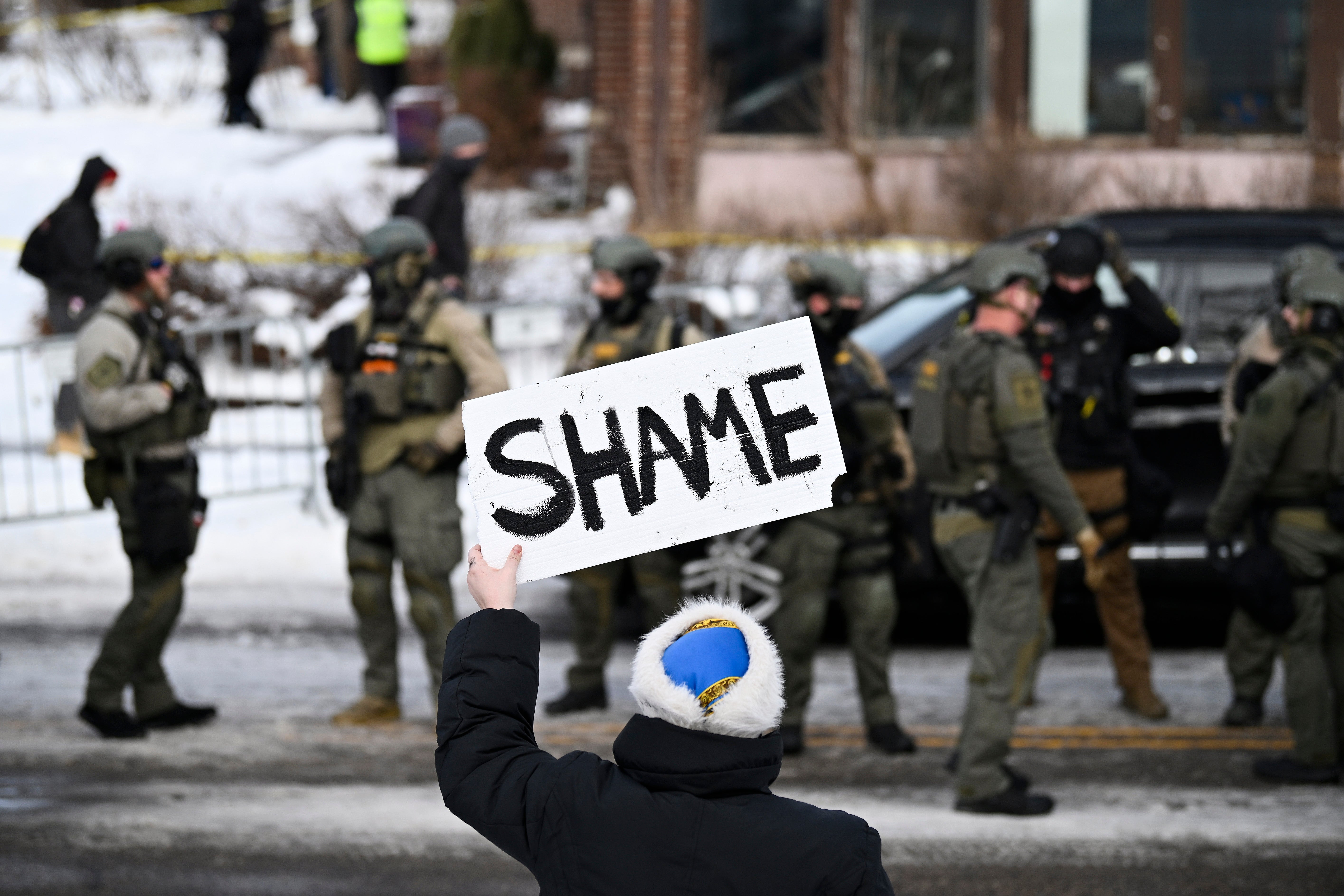 Minneapolis released video showing the moments before Sosa-Celis’s shooting, captured from a distance by a city-owned security camera (Getty Images)