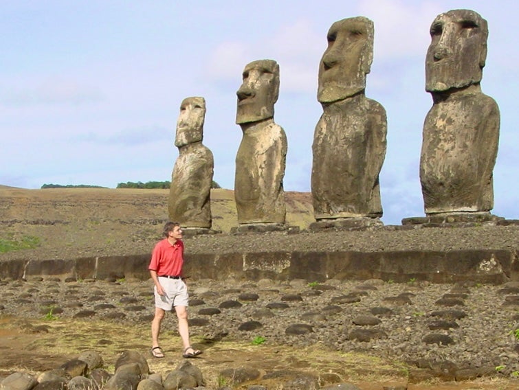Stone heads on Easter Island
