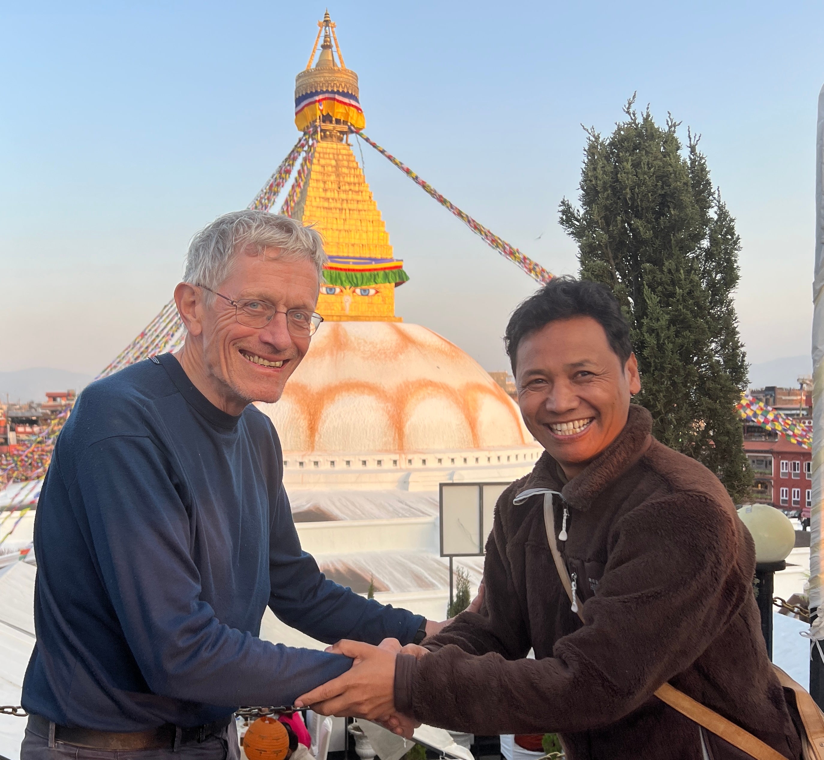 Simon Calder in Nepal with Himal Tamang of Visit Himalaya Treks