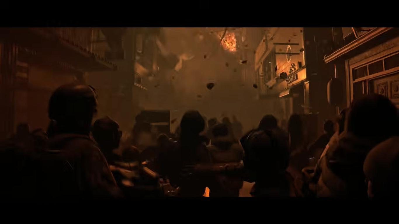 Call of Duty shows South Korea coming under a massive artillery barrage from North Korea’s guns (Call of Duty Trailer/YouTube)