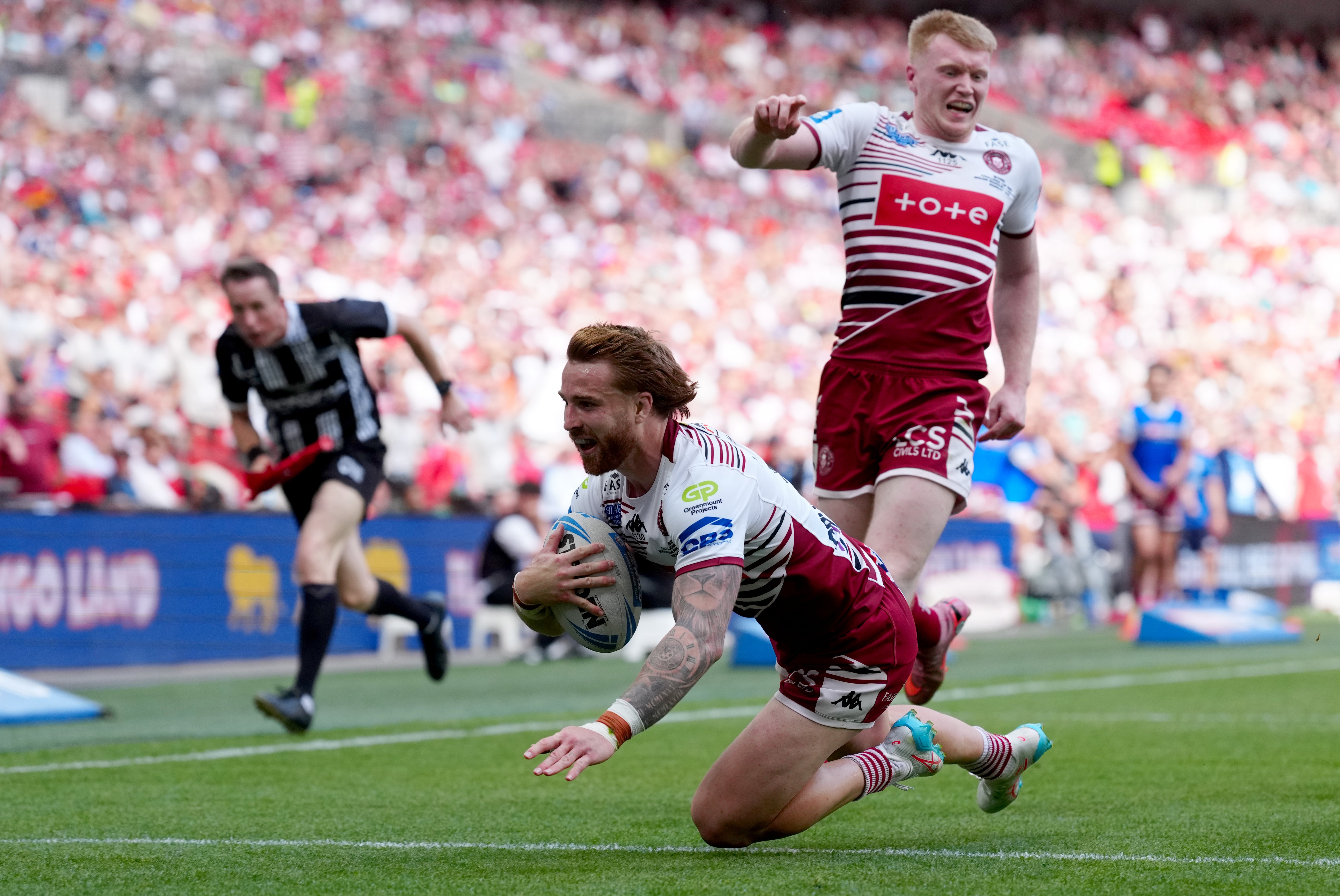 Adam Keighran also crossed twice for Warriors (Bradley Collyer/PA)