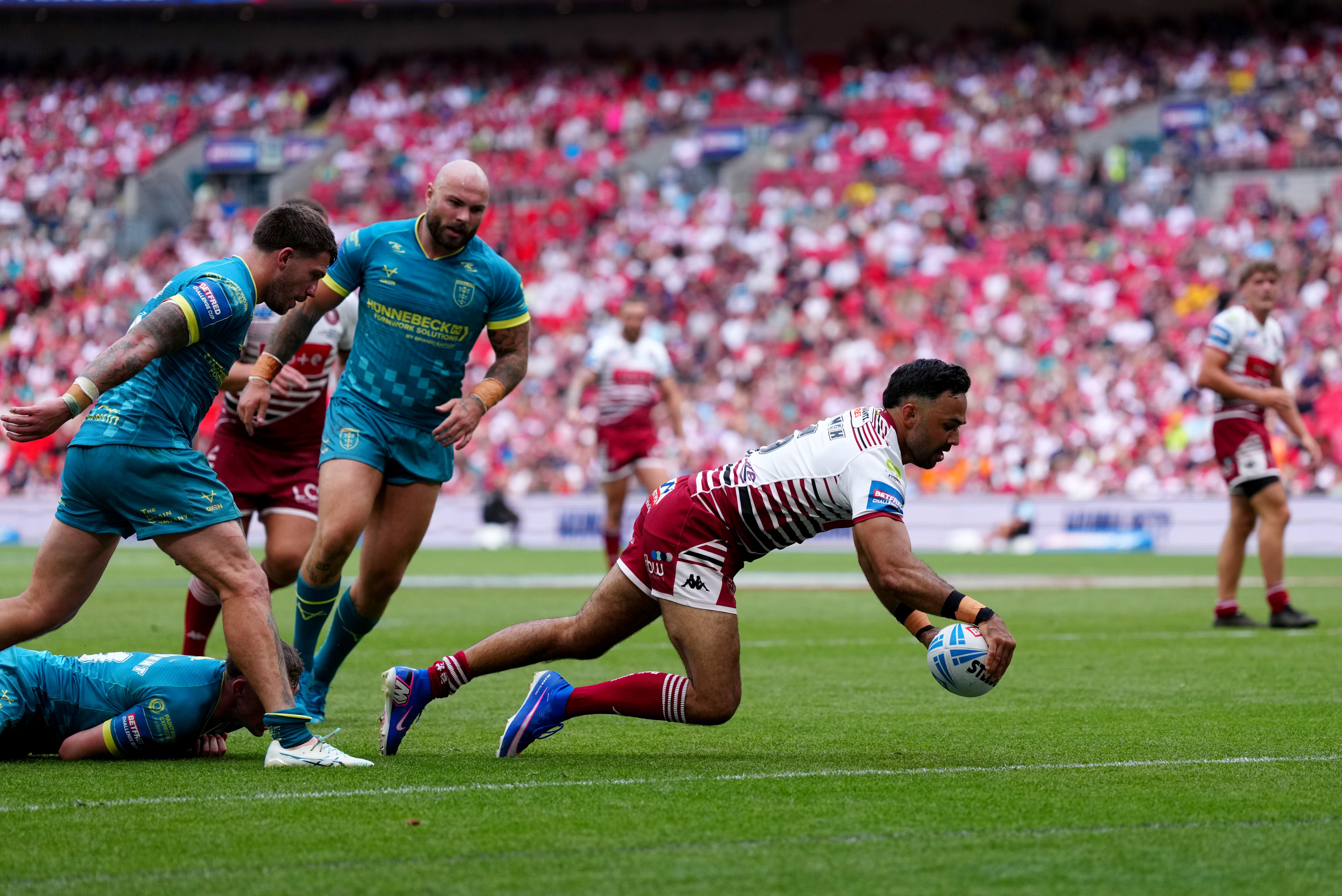 Bevan French marked his return from injury with a try (Bradley Collyer/PA)