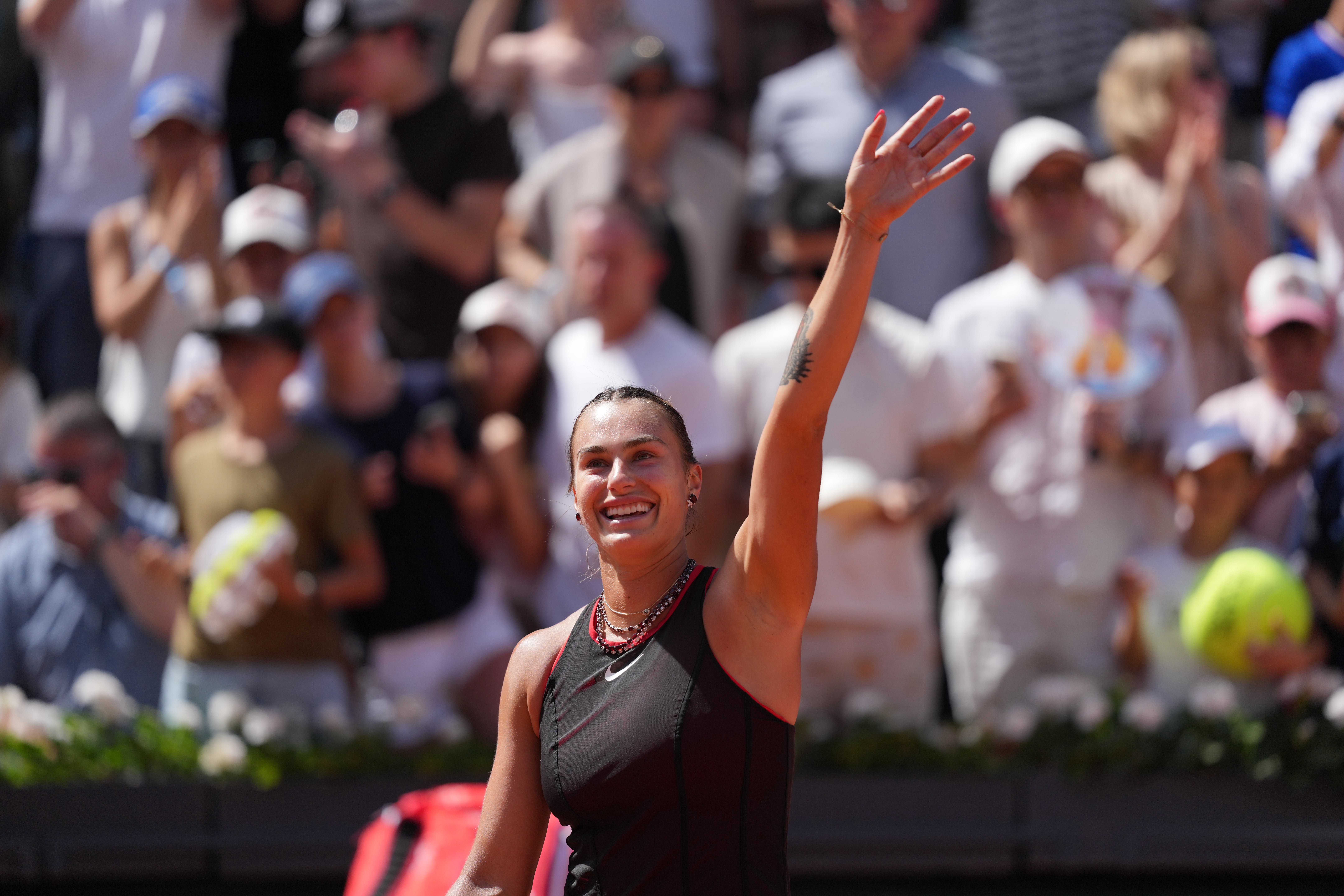 No 1 seed Aryna Sabalenka is yet to drop a set at Roland Garros this year
