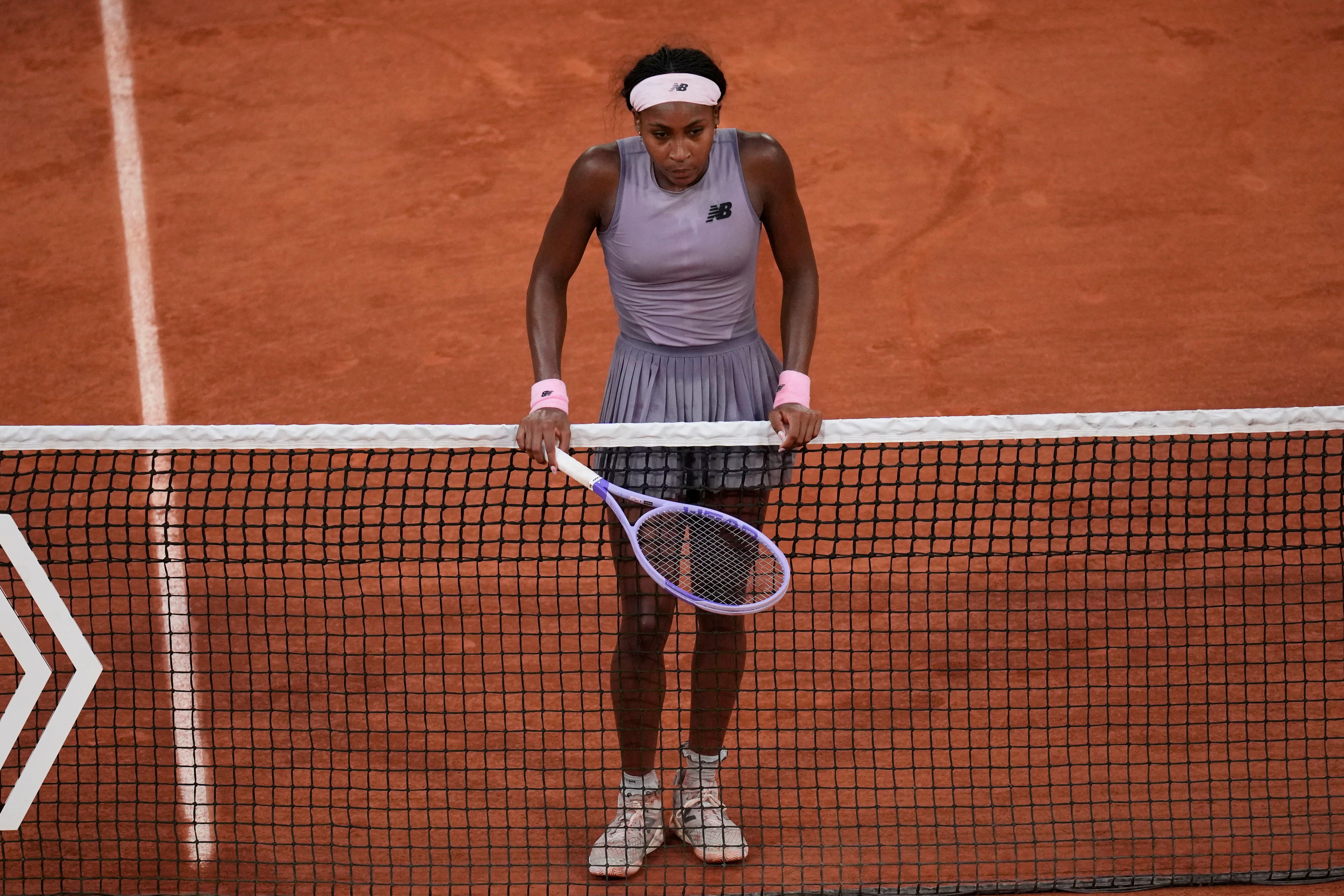 Coco Gauff crashed out (Christophe Ena/AP)