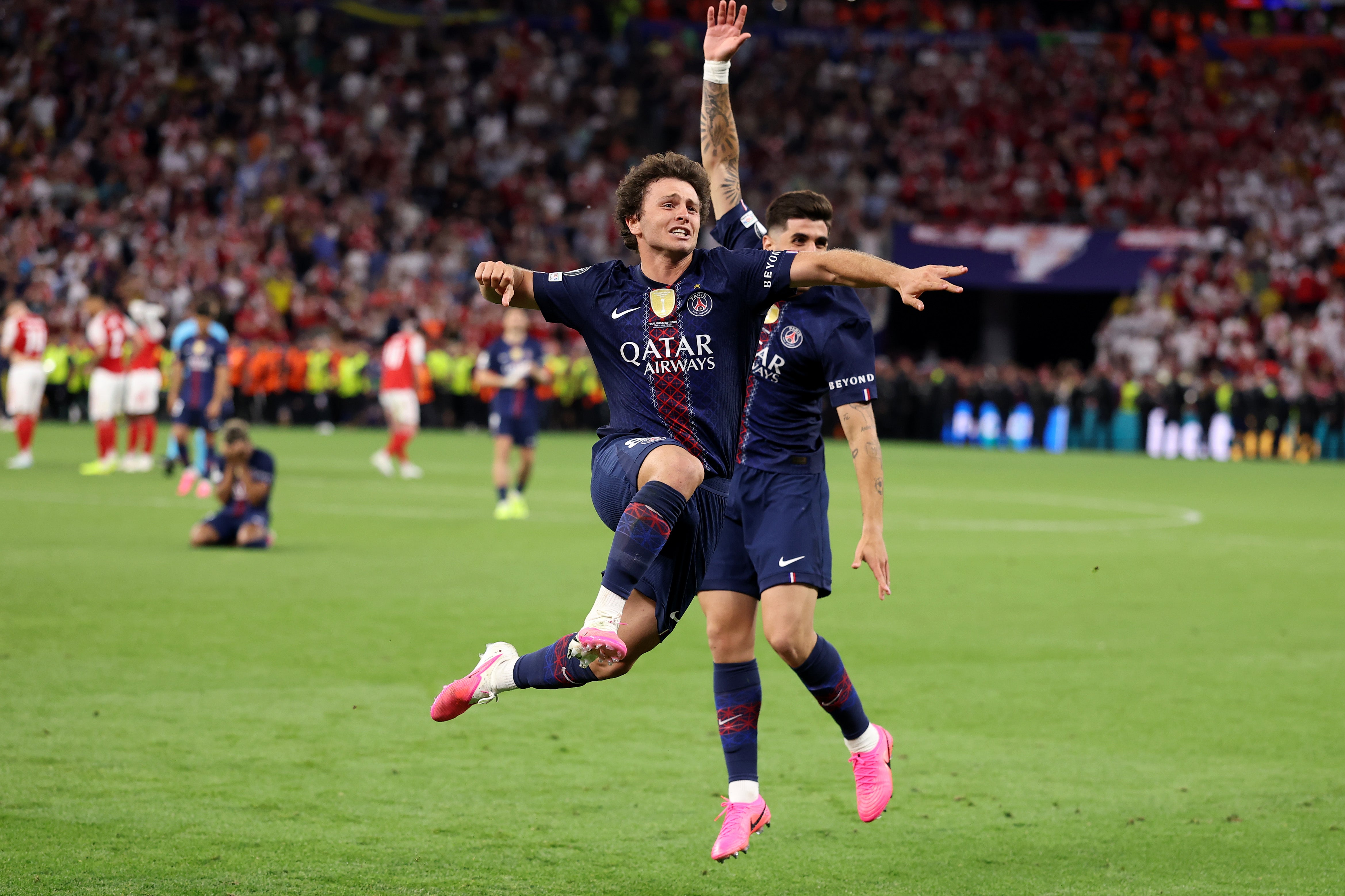 PSG’s attacking riches contrasted with those of Arsenal in Budapest (Getty)