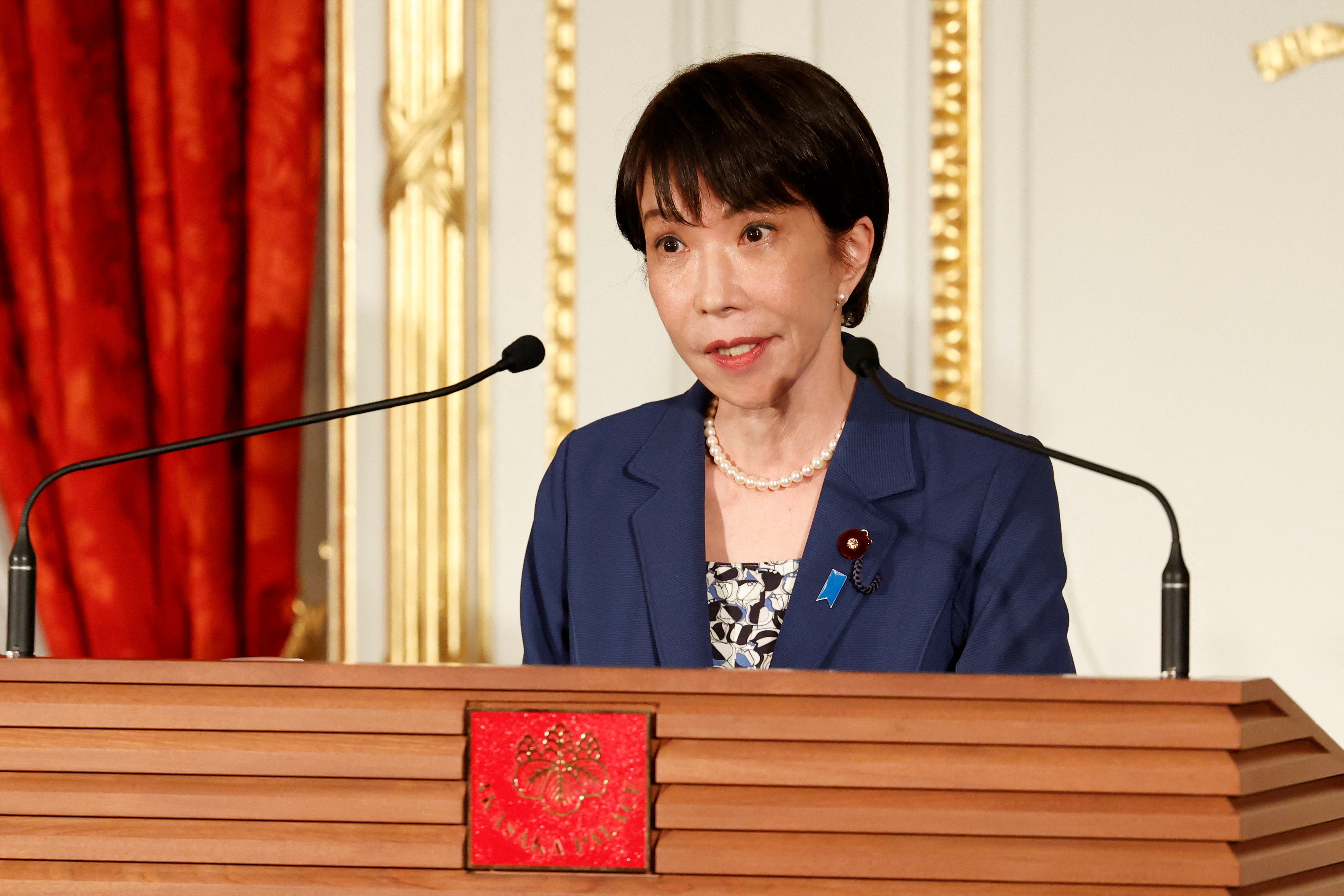 Japanese prime minister Sanae Takaichi attends a press conference with visiting Philippine president Ferdinand Marcos Jr in Tokyo on 28 May 2026