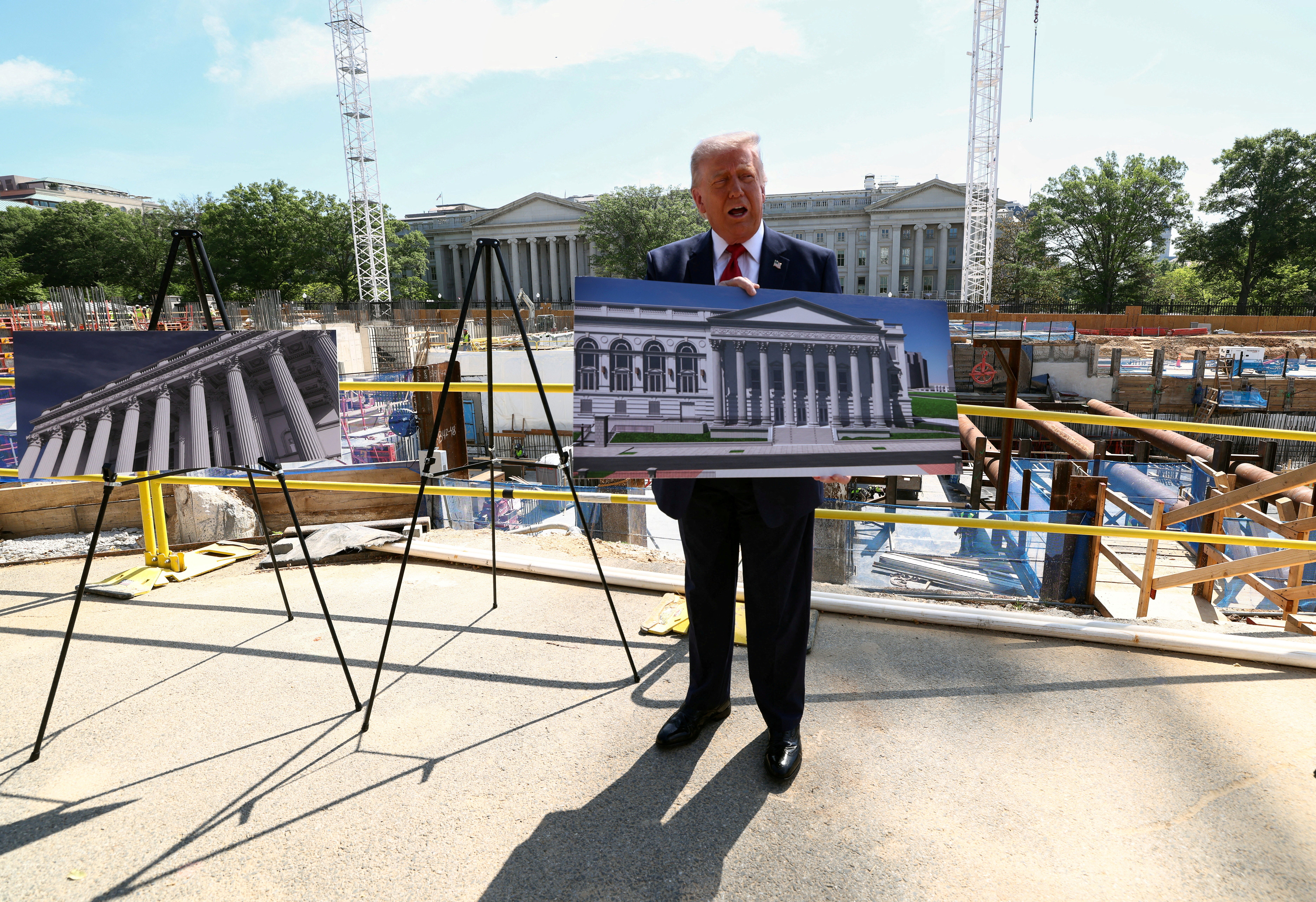 Trump said the building will double as a ‘droneport’ in the heart of the nation's capital, which he argued was critical to the nation's security