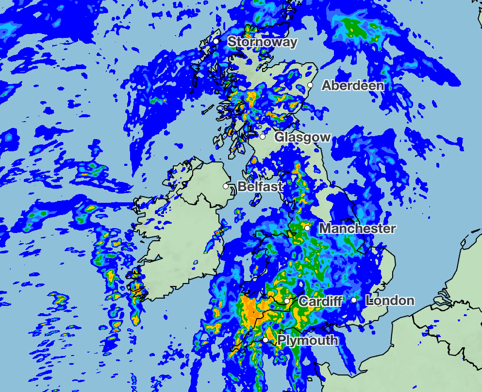 Heavy rain in the east direction will affect the country on Monday