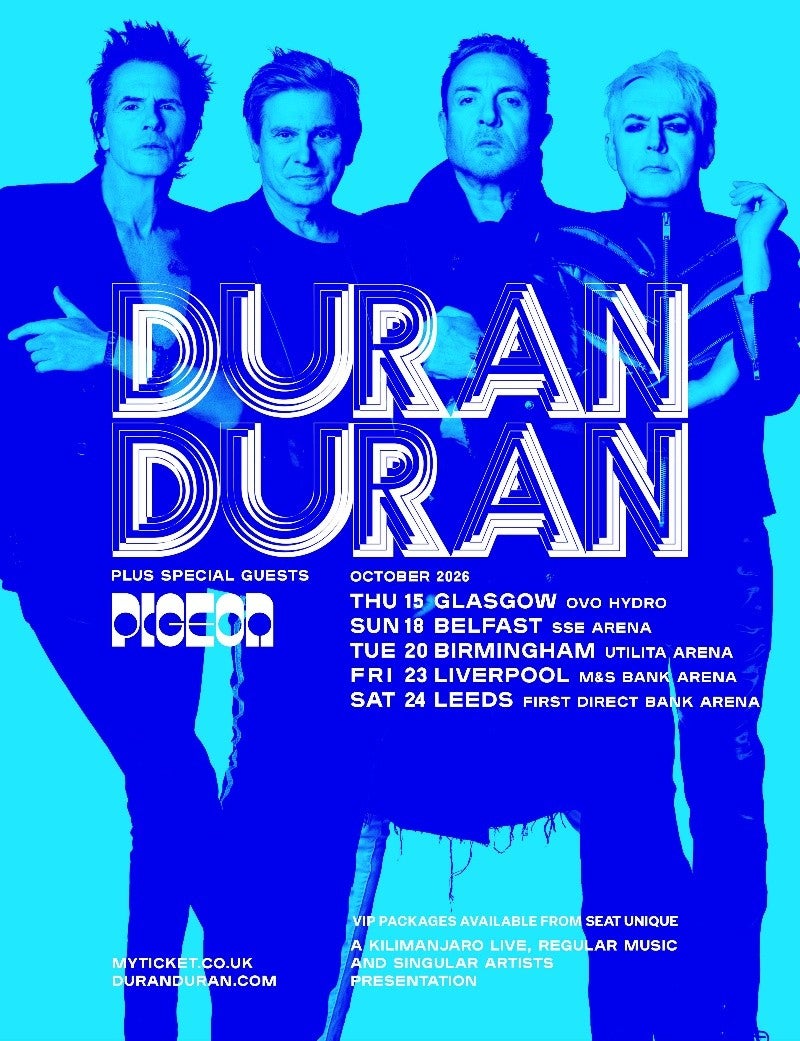 1980s pop band Duran Duran are to embark on a UK arena tour