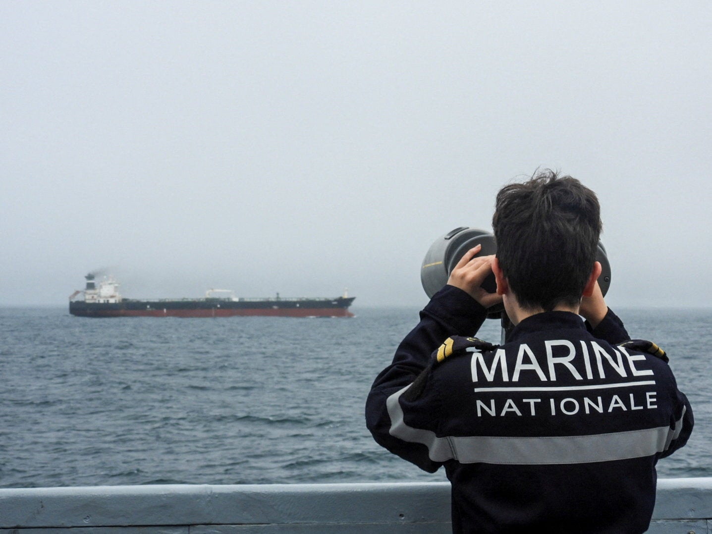 Britain and France have intercepted a suspected sanctioned Russian oil tanker in a joint operation in the Atlantic, Emmanuel Macron has said.