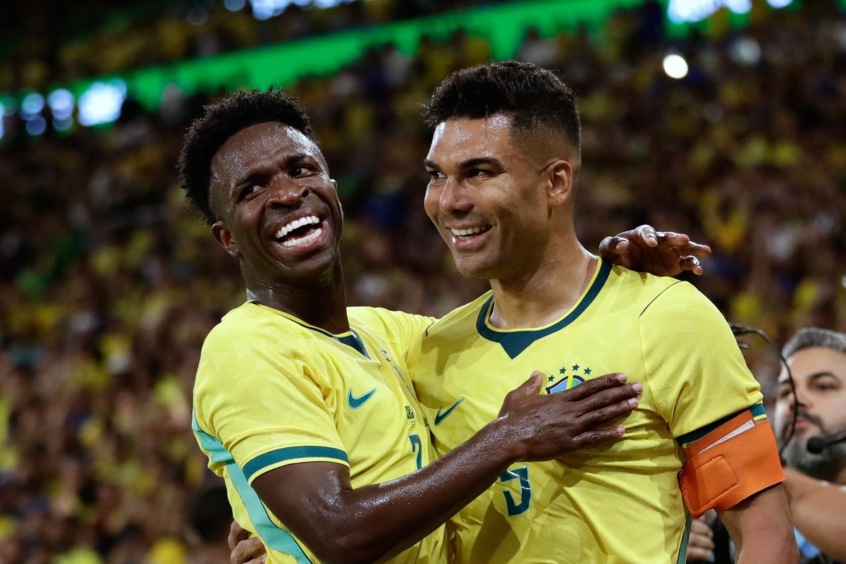 Vinicius Jr stars as Brazil hit England’s World Cup 2026 opponents for six in friendly