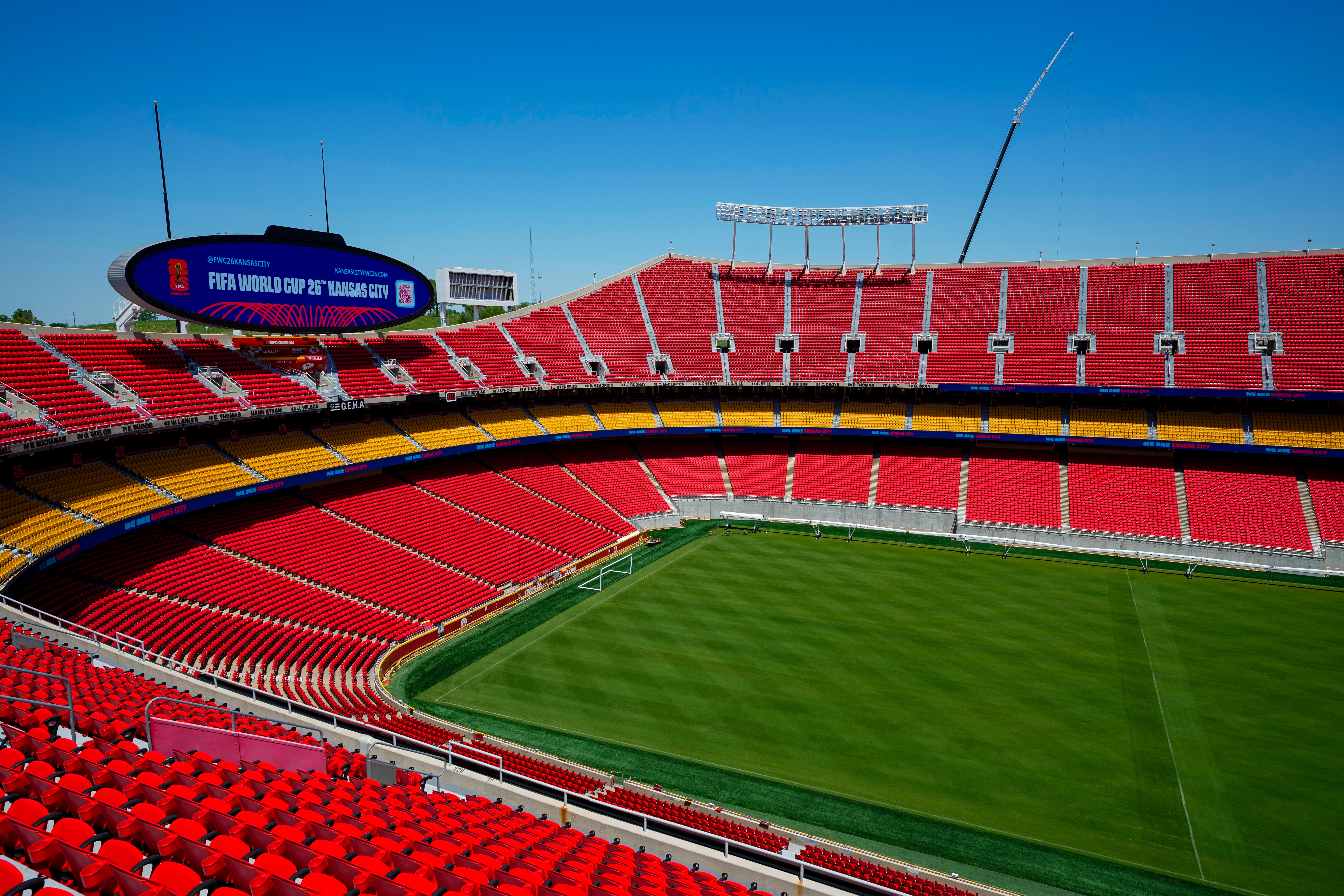 General view of Arrowhead Stadium in Kansas City