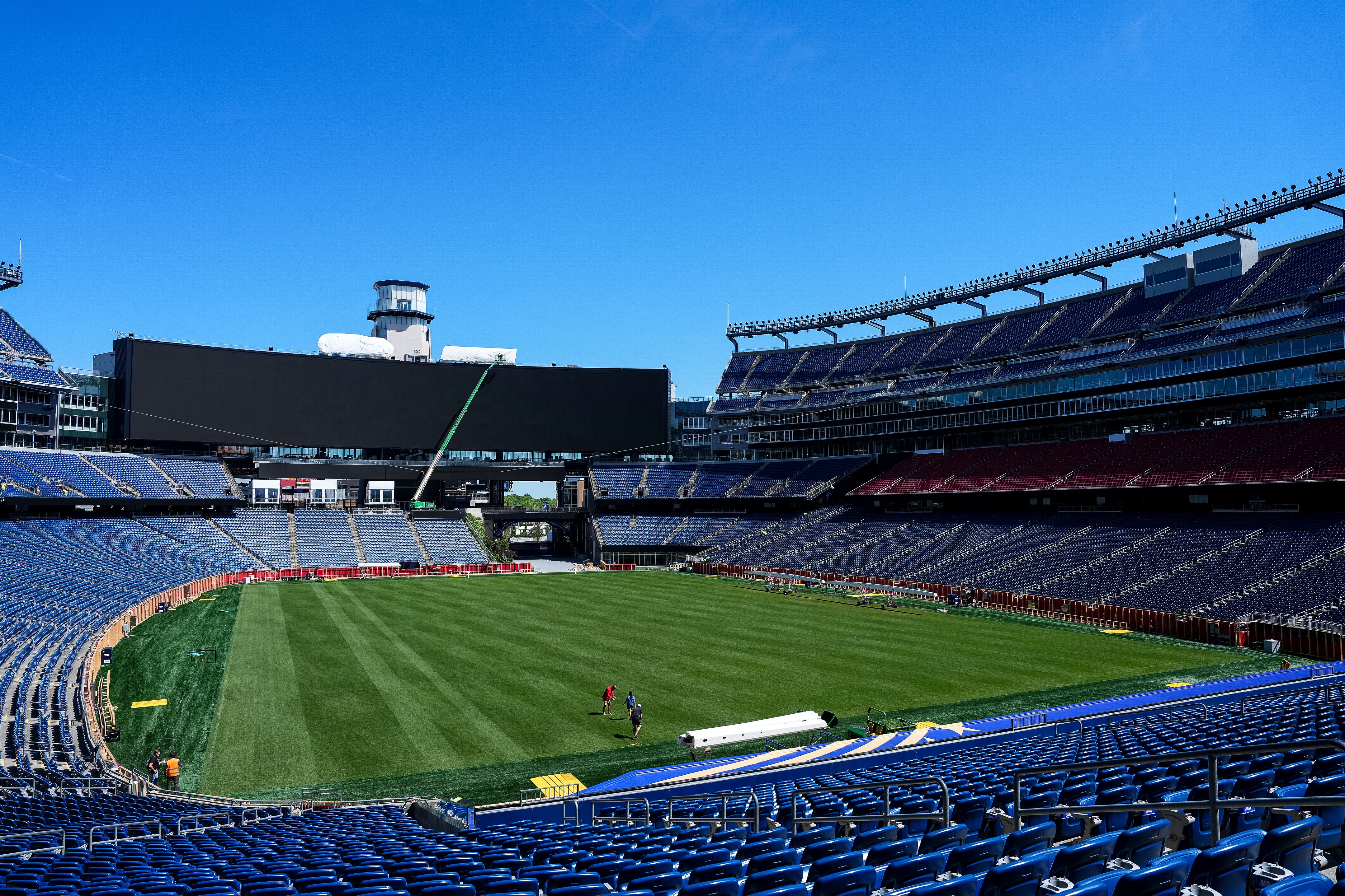 Inside view of Gillette Stadium in Boston