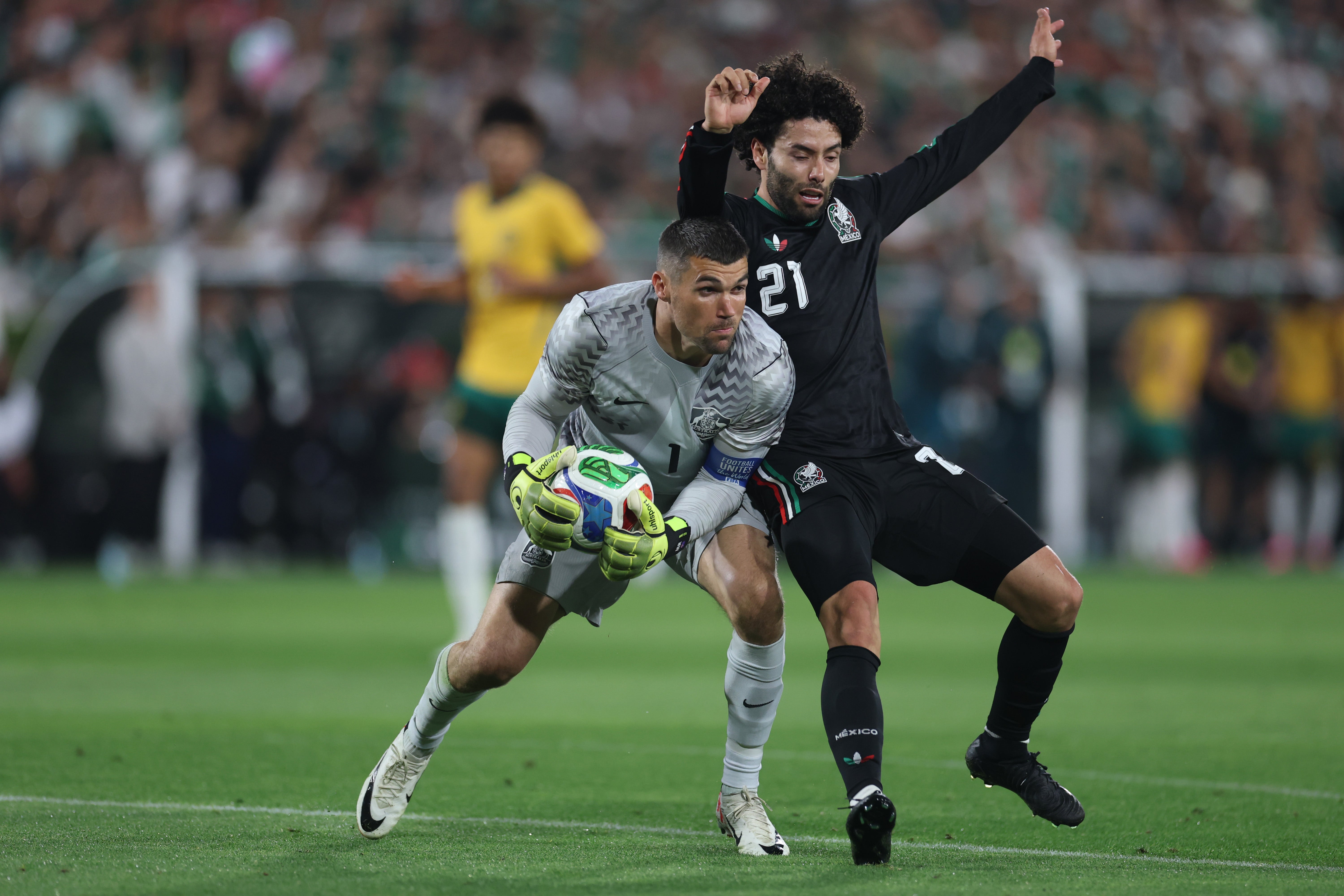 Goalkeeper Mat Ryan heads to a fourth World Cup