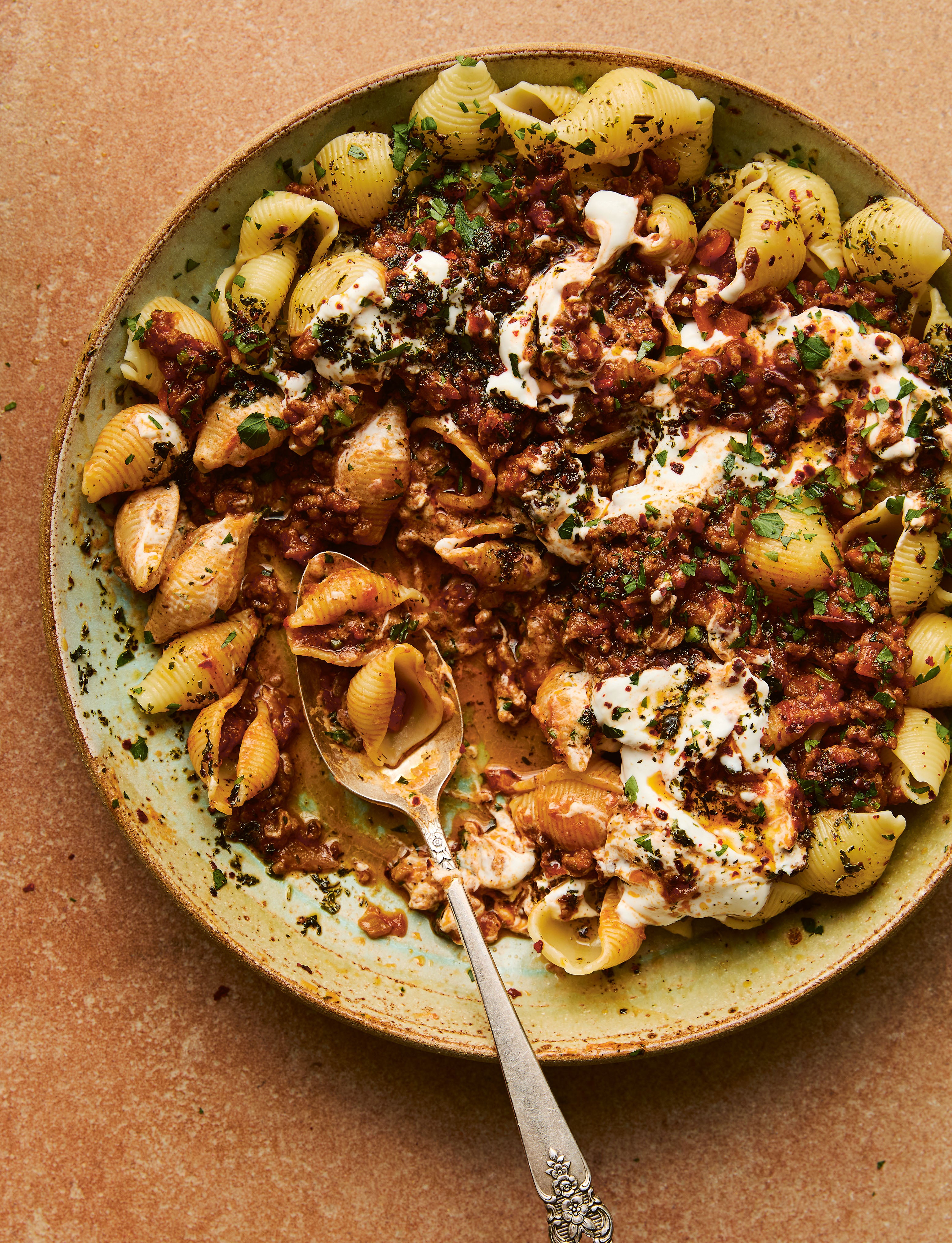 This speedy pasta delivers all the comforting flavours of mantı without the painstaking folding