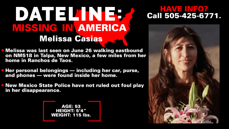 Casias' daughter Sierra said she found her mothers keys and phones at home following her disappearance. (Dateline: Missing in America)