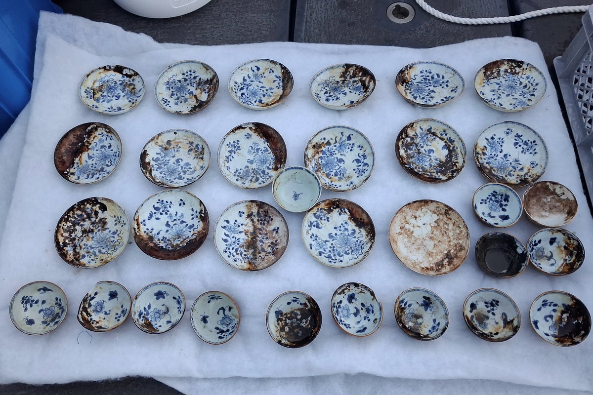 Trove of priceless goods recovered from ‘extraordinary’ 18th-century shipwreck