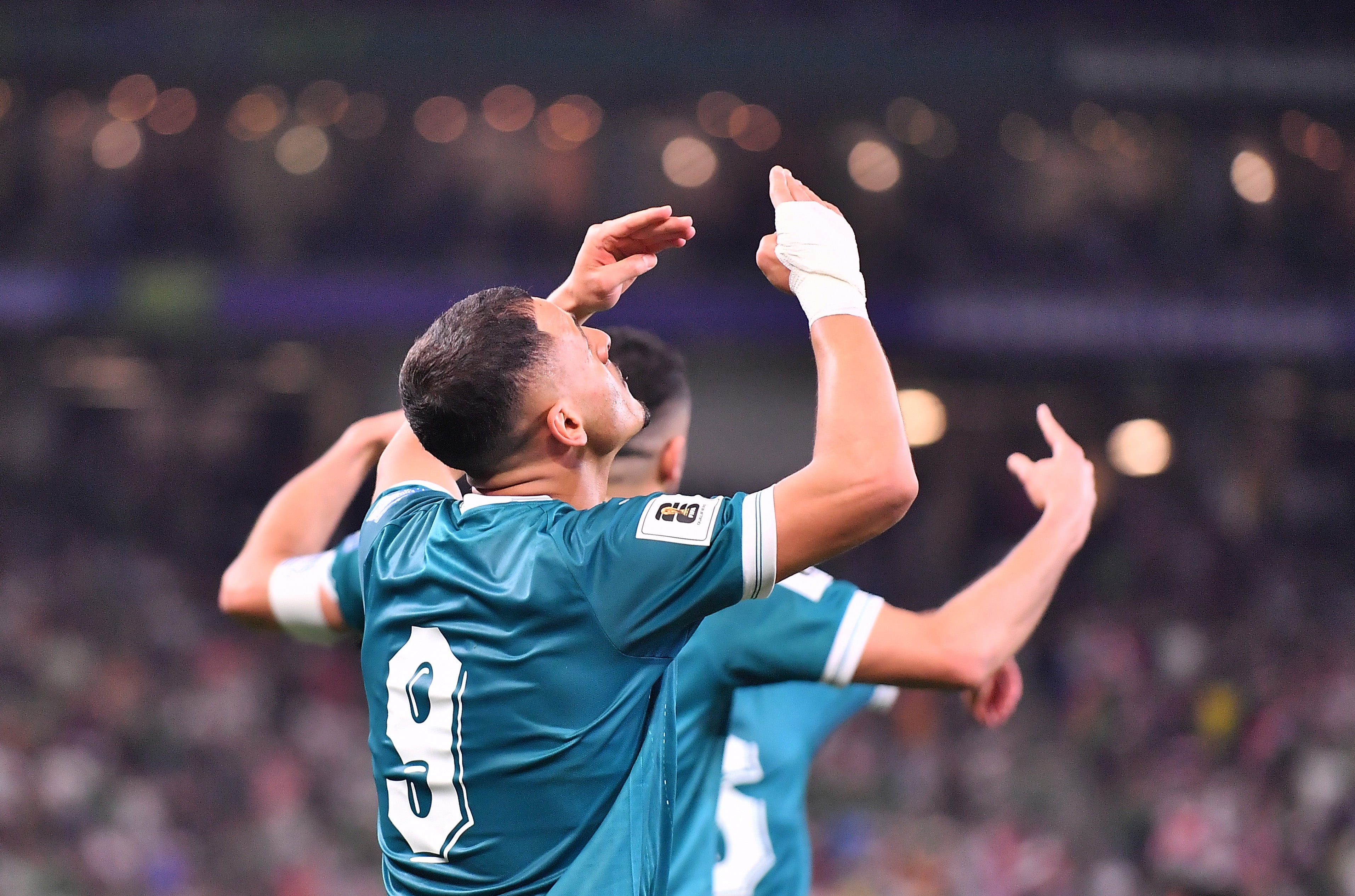 Ali Al-Hamadi scored one of the goals when Iraq won their play-off against Bolivia to reach the World Cup