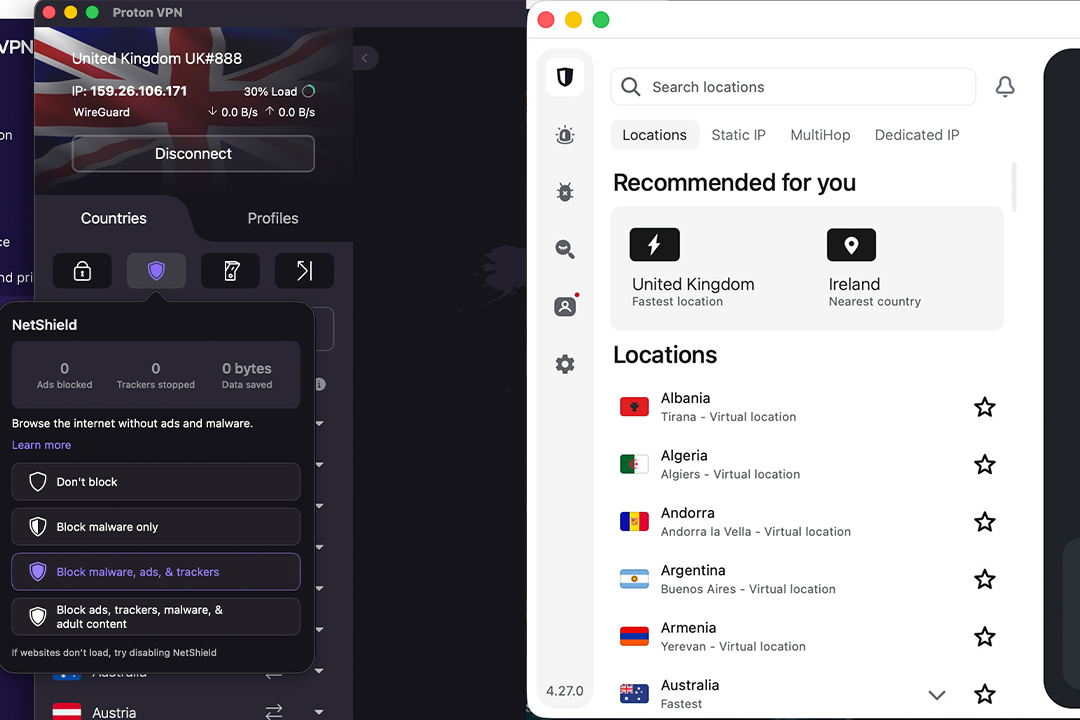 I signed up as a new user to be able to evaluate each step of the way (Surfshark/Proton VPN)