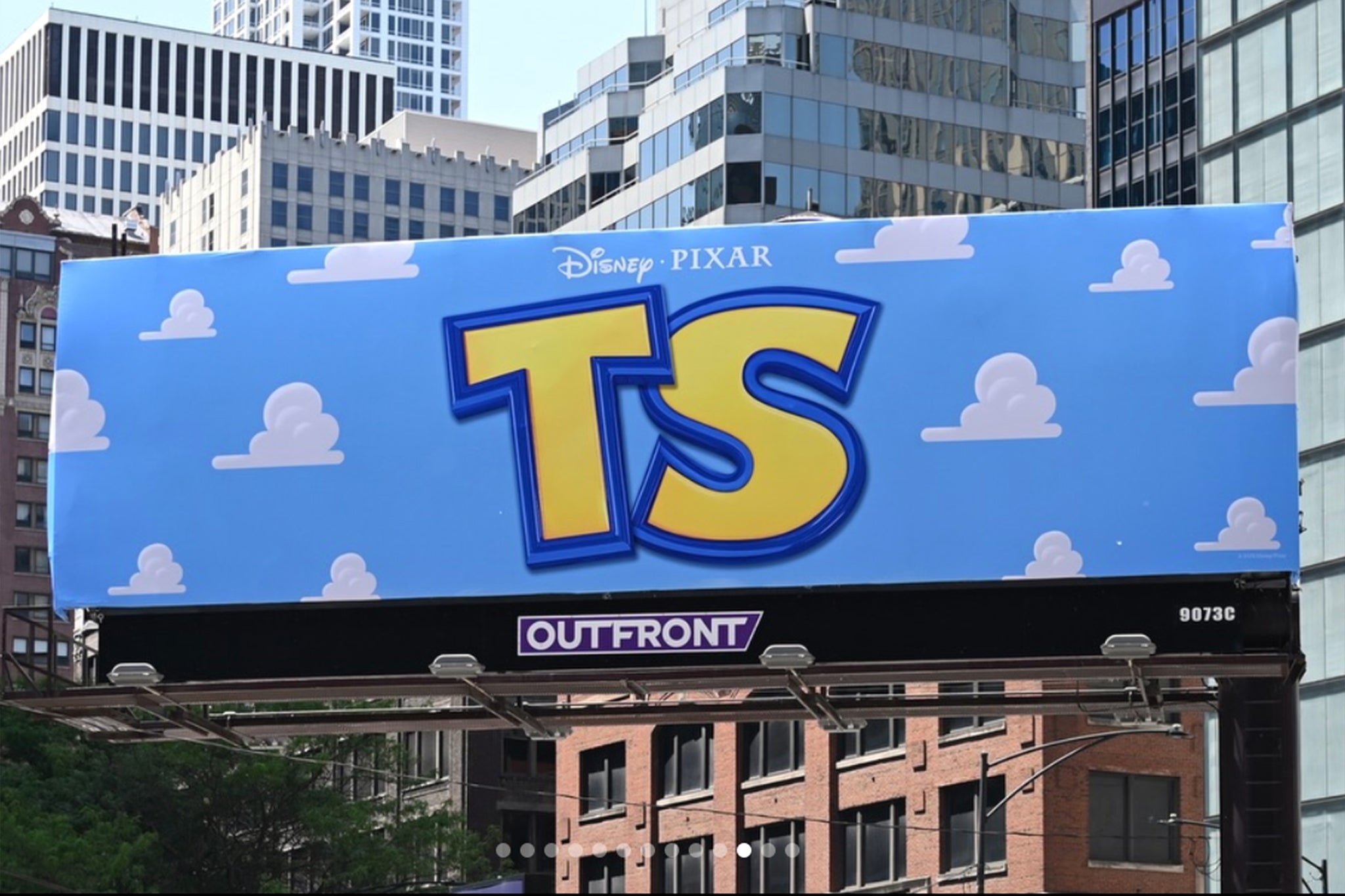 A cryptic billboard hinted at Taylor Swift’s involvement in the upcoming ‘Toy Story’ movie