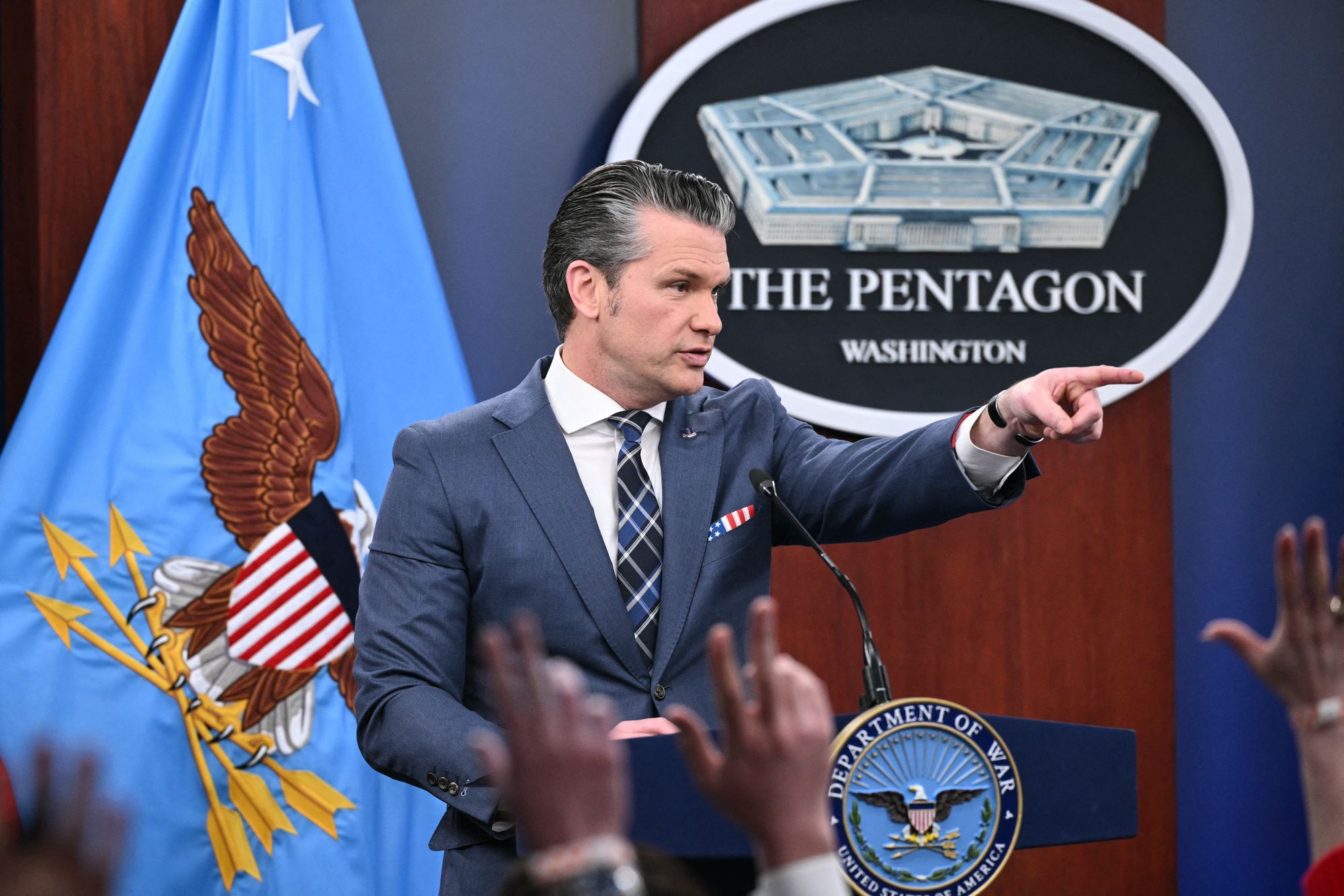 The Pentagon has defended banning reporters from its press office by turning it into a classified room
