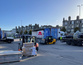 Shipping company employee unable to work after being run over by forklift truck