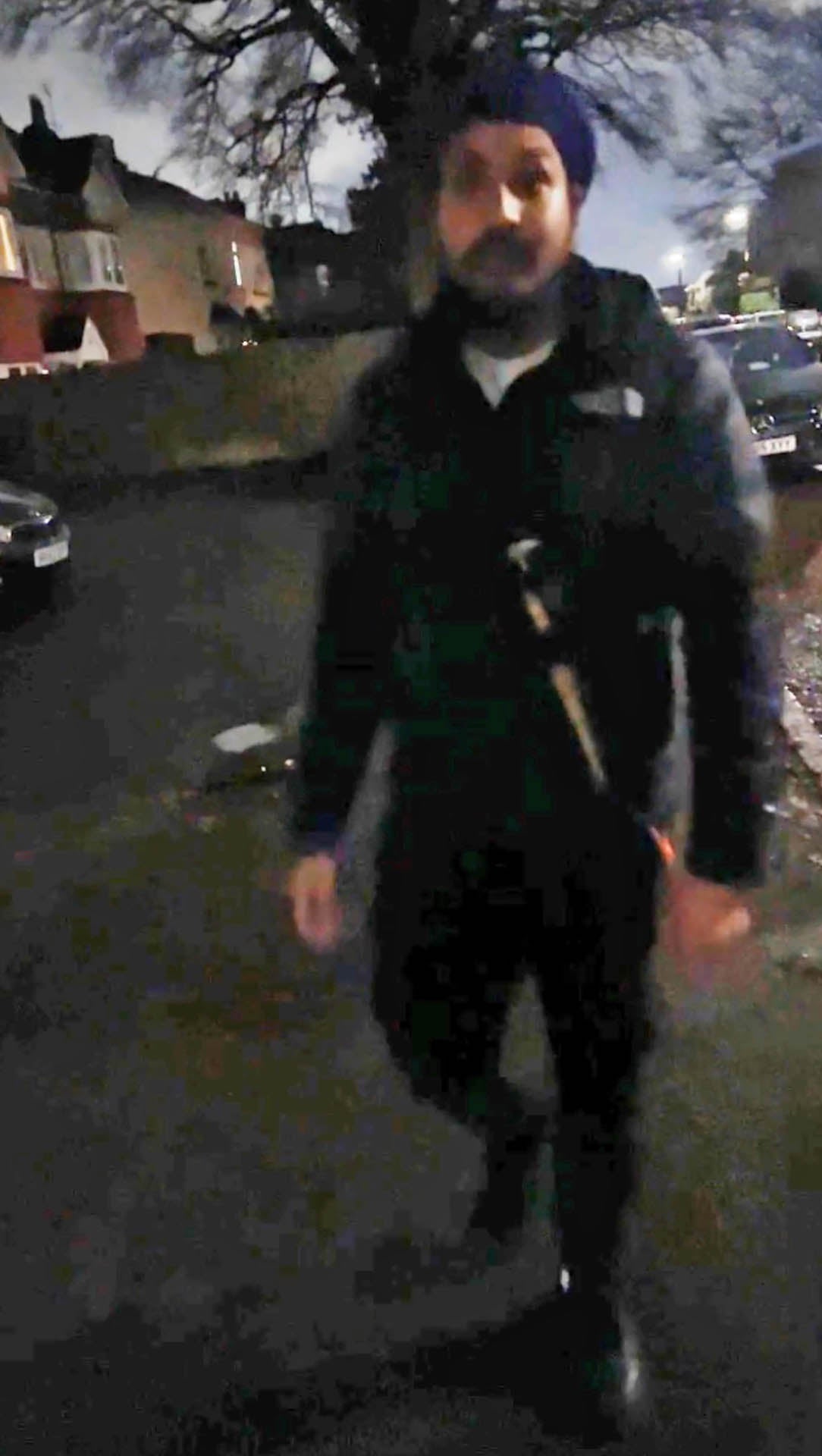 Vickrum Digwa seen on the police bodycam (PA)